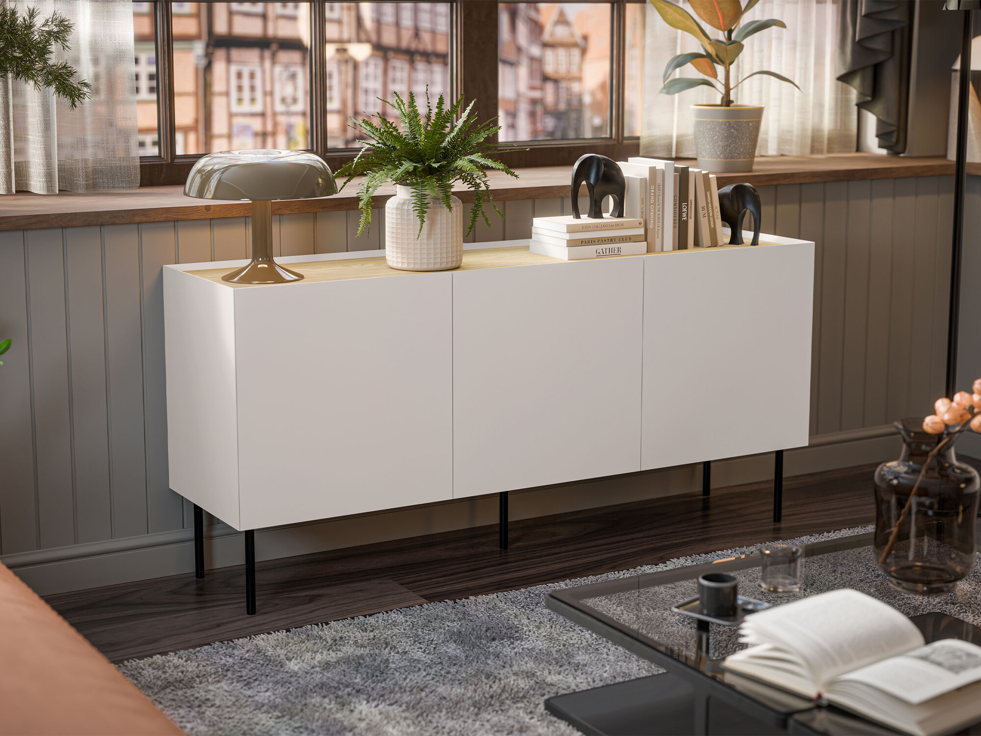Skenkur Melbela 104 (Kasmír + Eik)