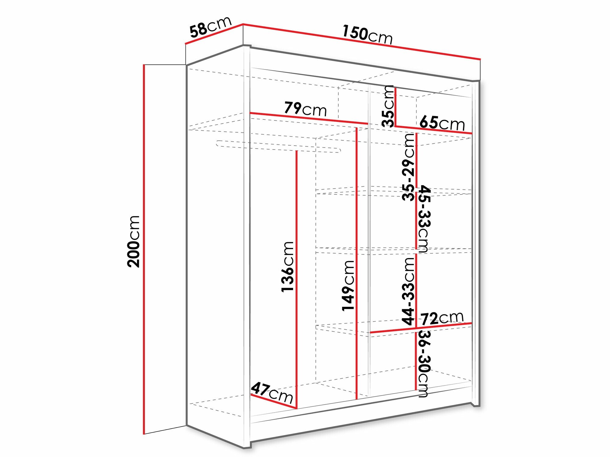 Fataskápur Closico Camera S (Kasmír)