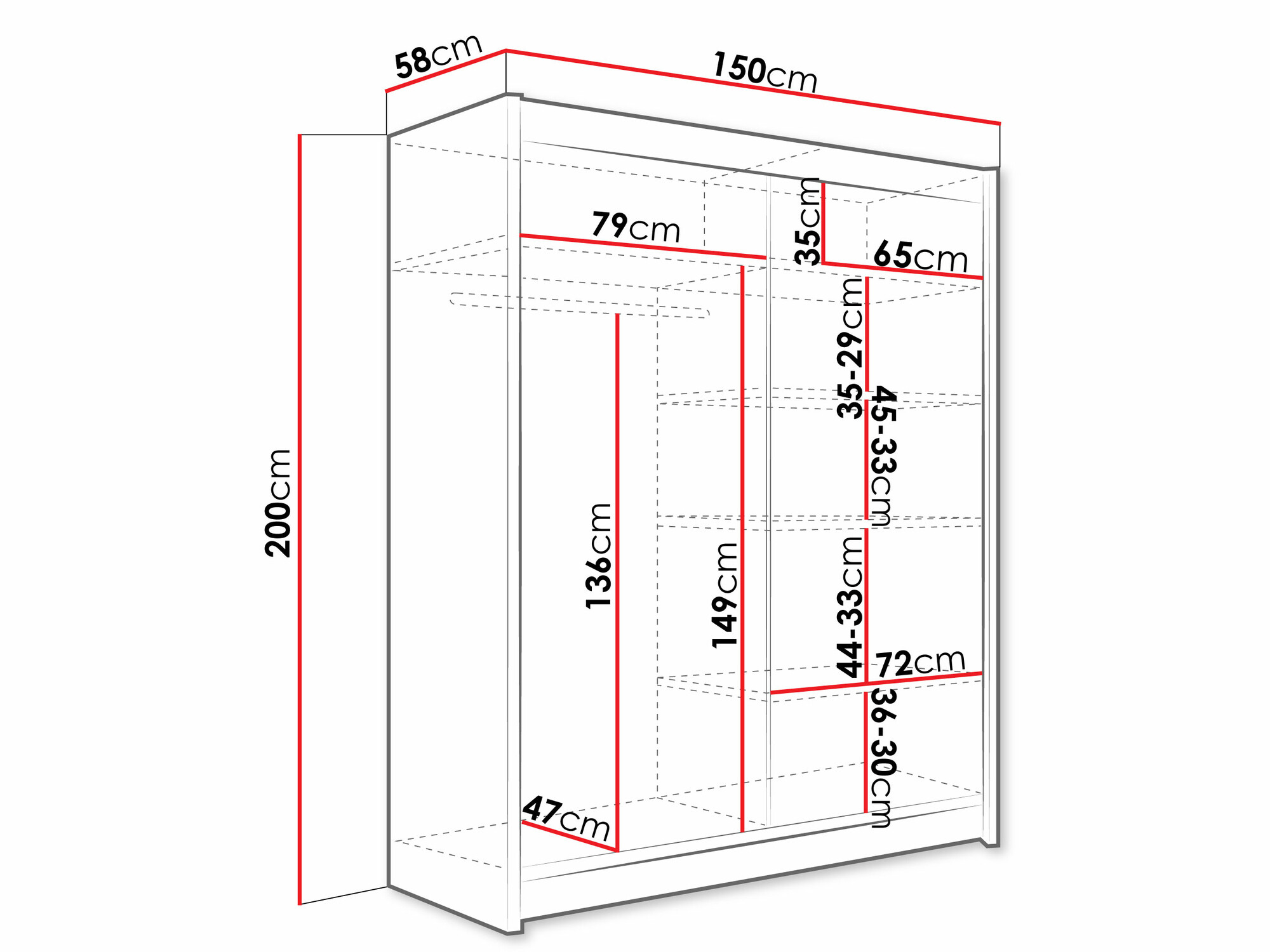 Fataskápur Closico Camera VI (Truffla eik)