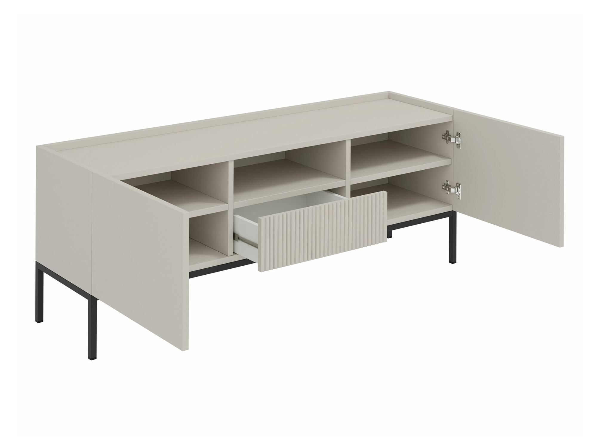 Stofusett Lunole 110 (Artisan-eik + Svartur)