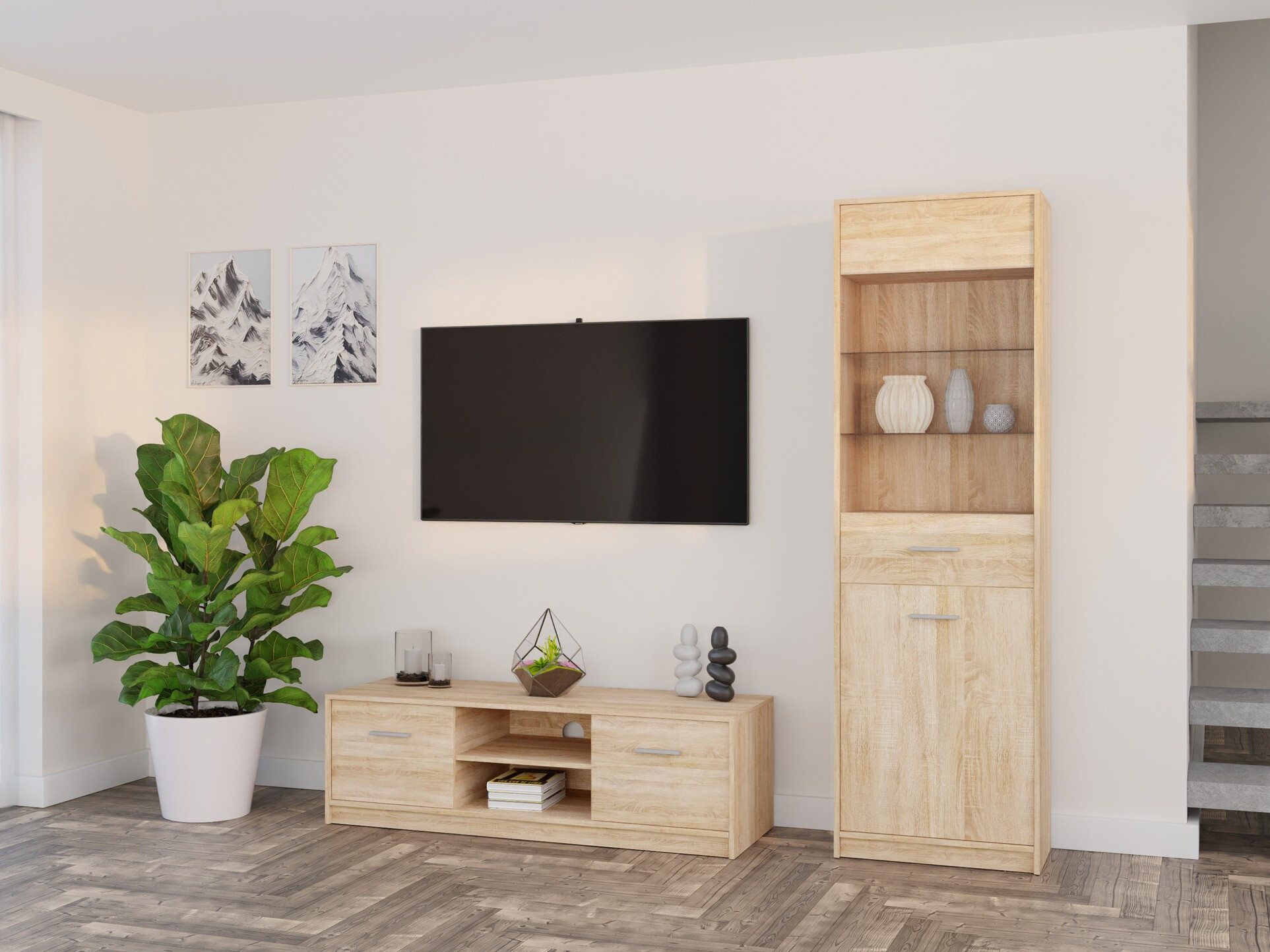 Stofusett Novsore 161 (Sonoma-eik)