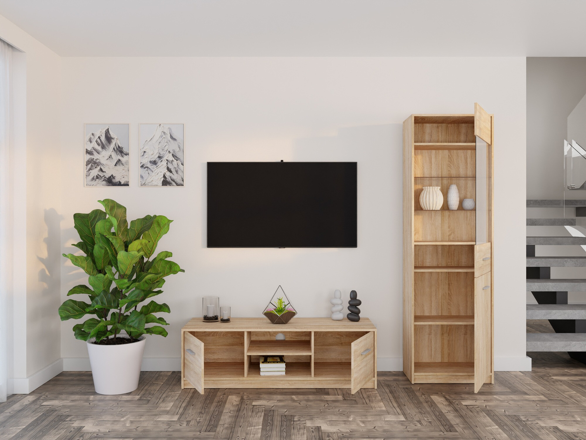 Stofusett Novsore 161 (Sonoma-eik)