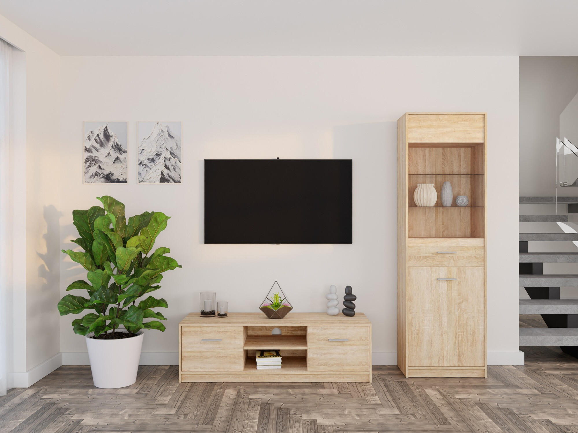 Stofusett Novsore 161 (Sonoma-eik)