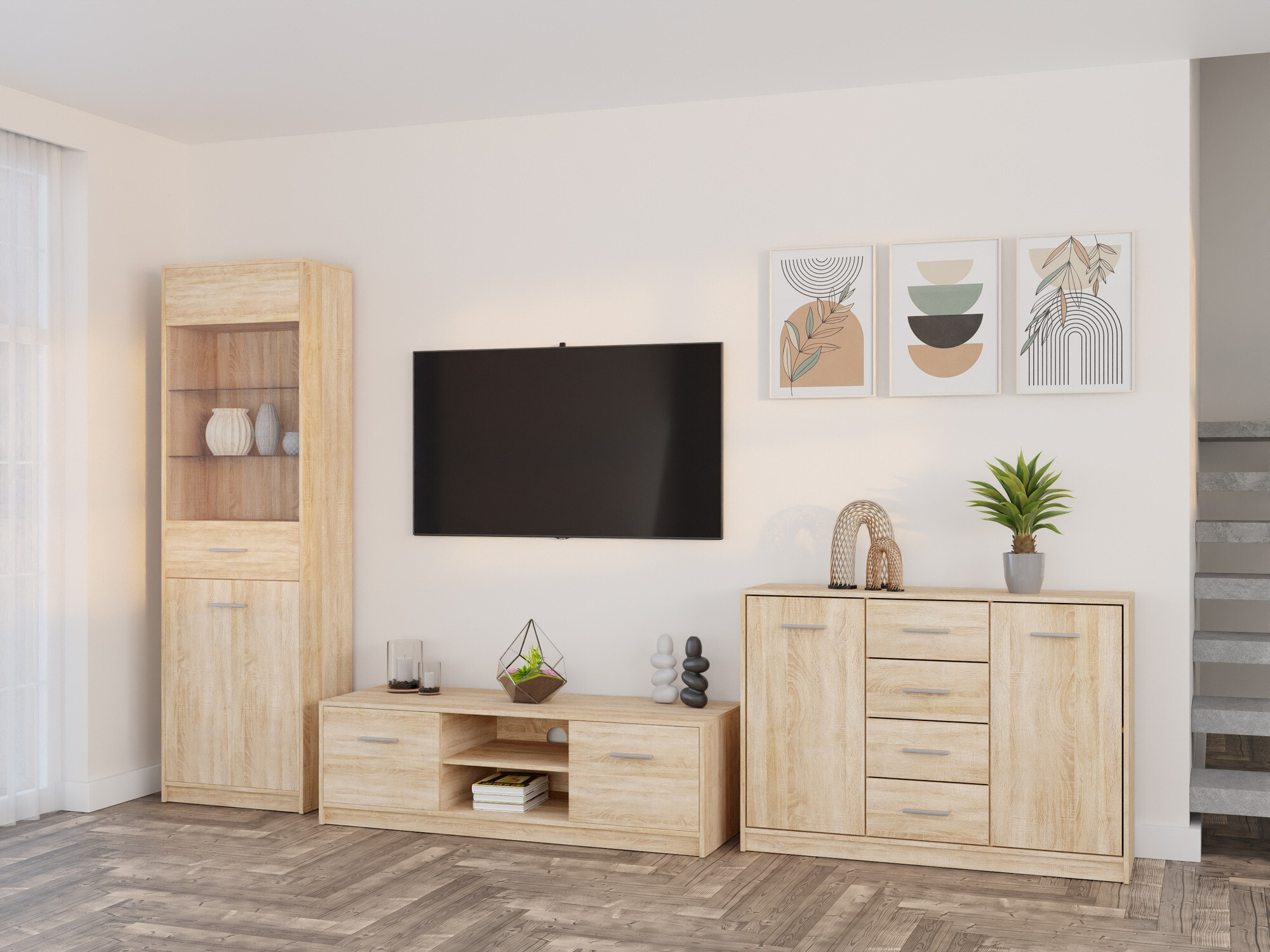 Stofusett Novsore 162 (Sonoma-eik)