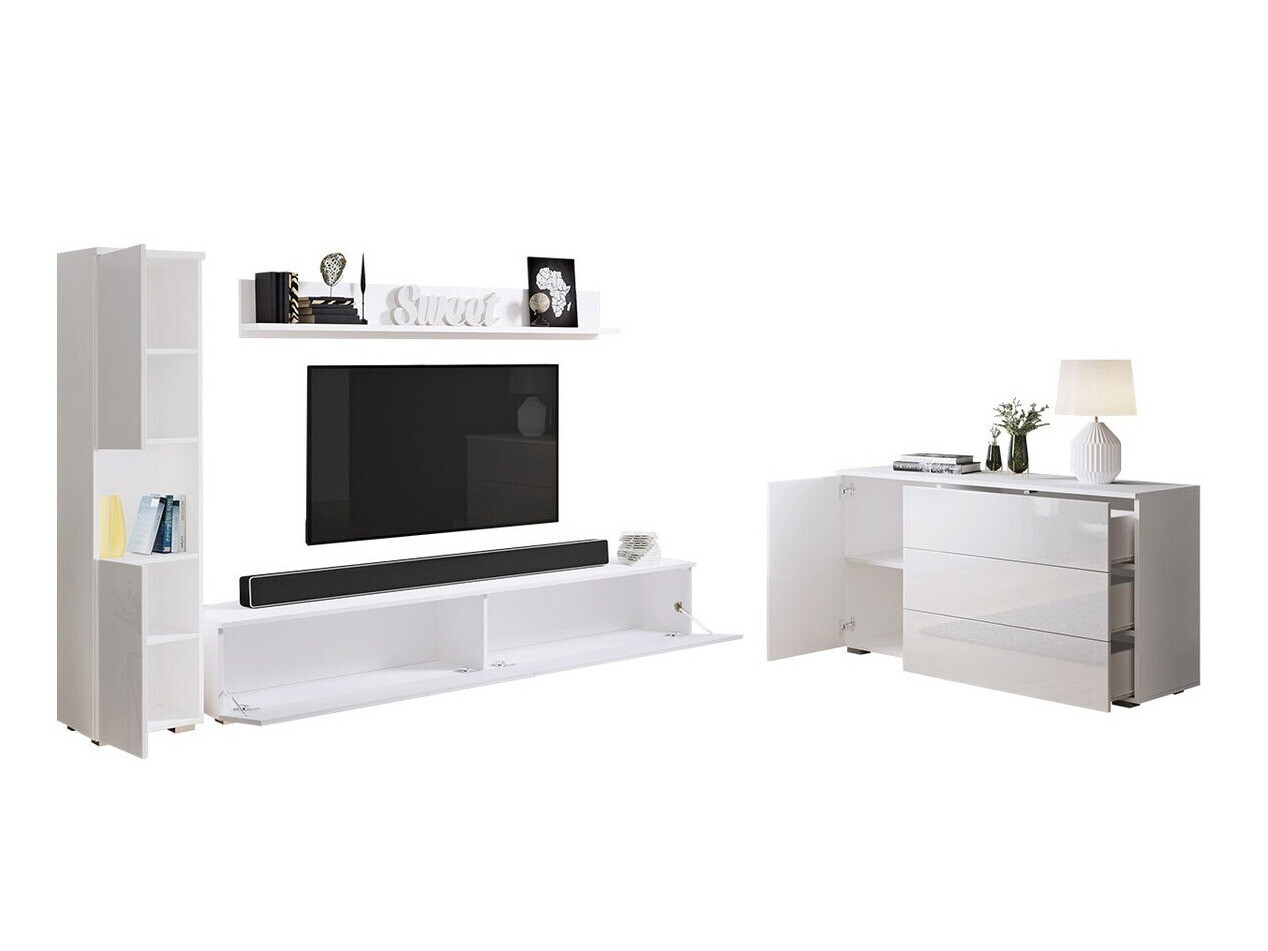 Stofusett Sarasota 132 (Hvítur + Hvítt háglans)