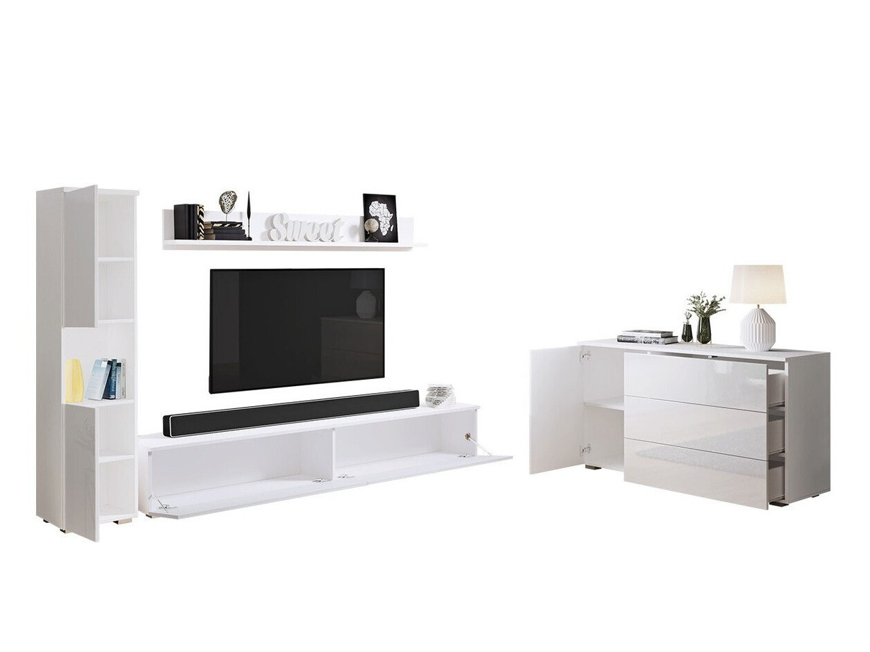 Stofusett Sarasota 132 (Hvítur + Hvítt háglans)