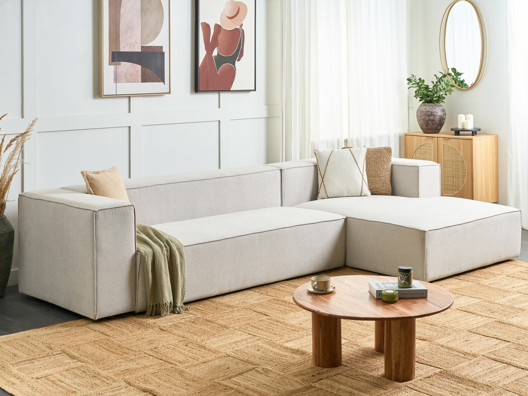 Horn­sófi Berwyn 2568 (Beige)