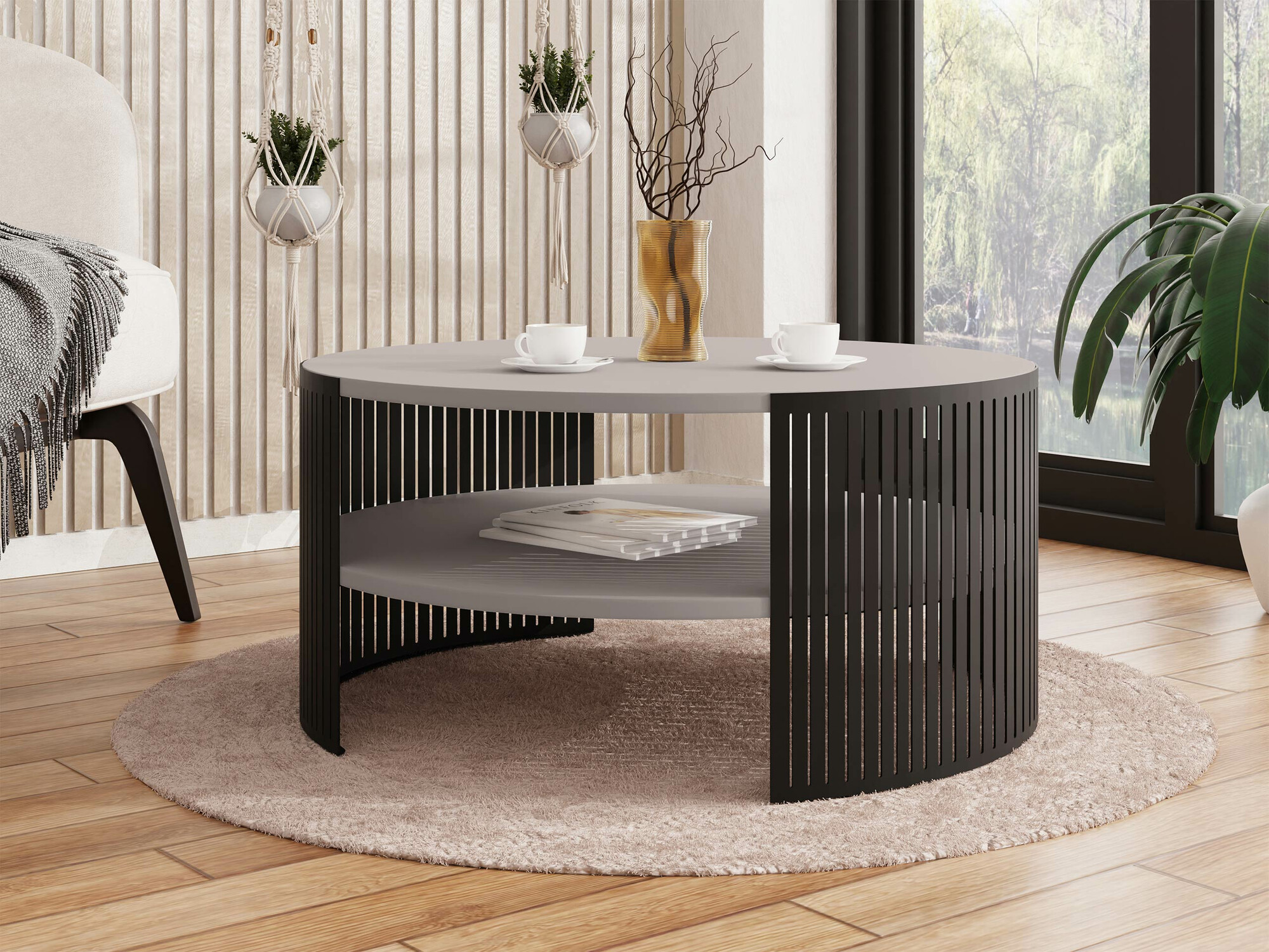 Sófaborð Civer (Svartur + Kasmír)