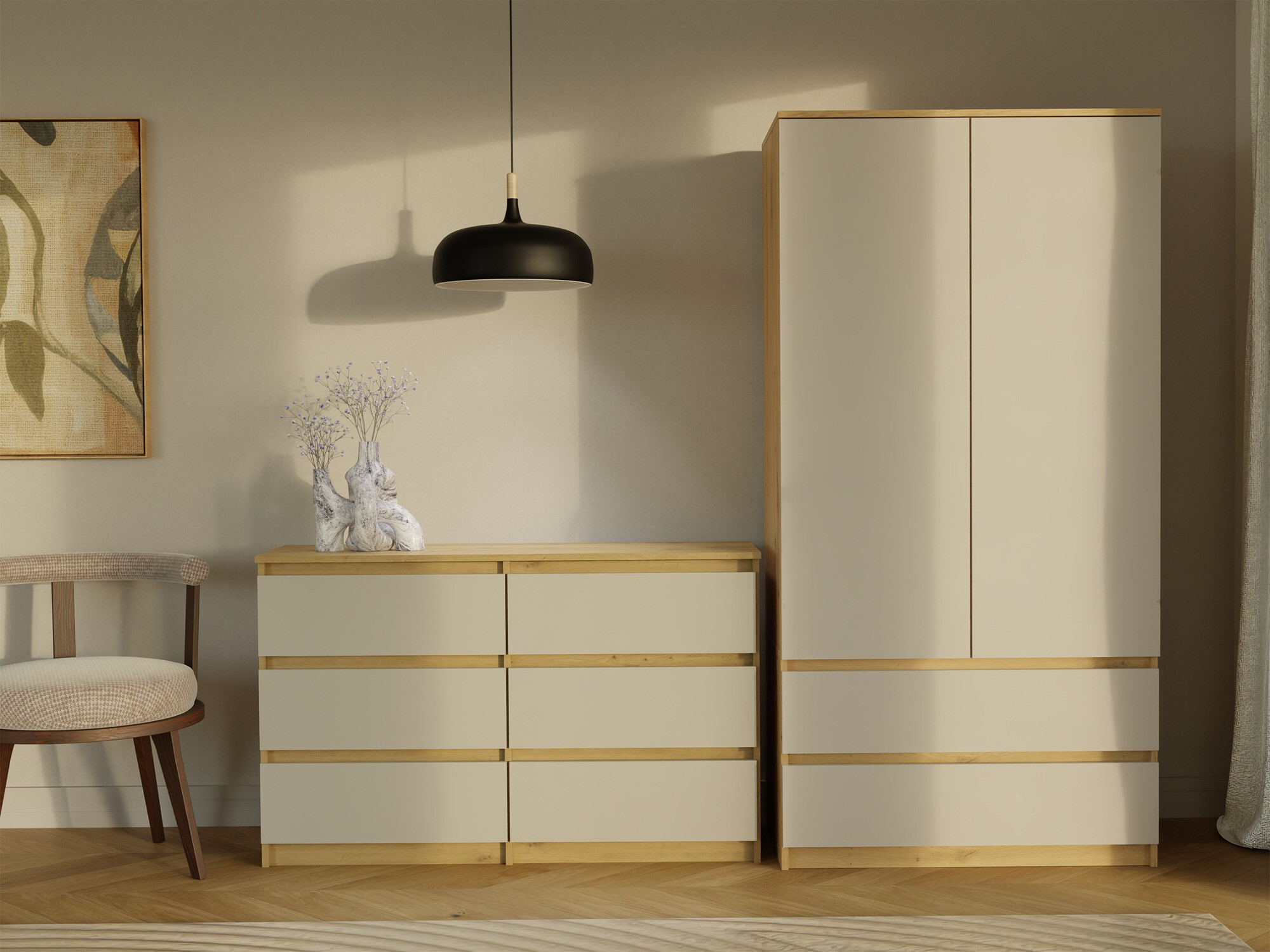 Kommóða Elbvelu 103 (Artisan-eik + Kasmír)