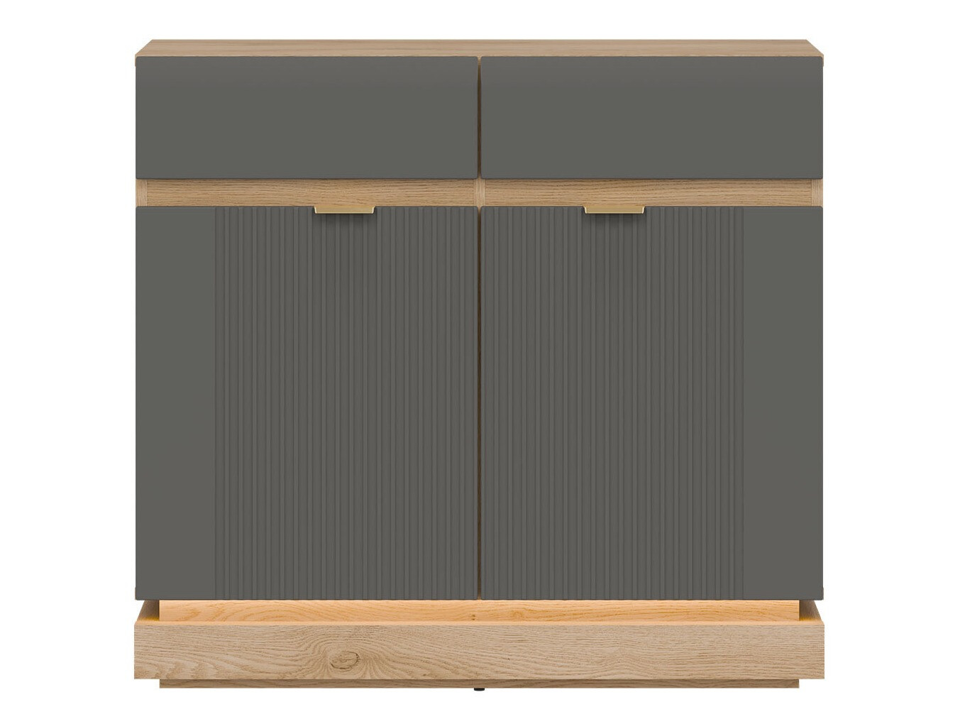 Kommóða Teselbu 102 (Grár + Eik)