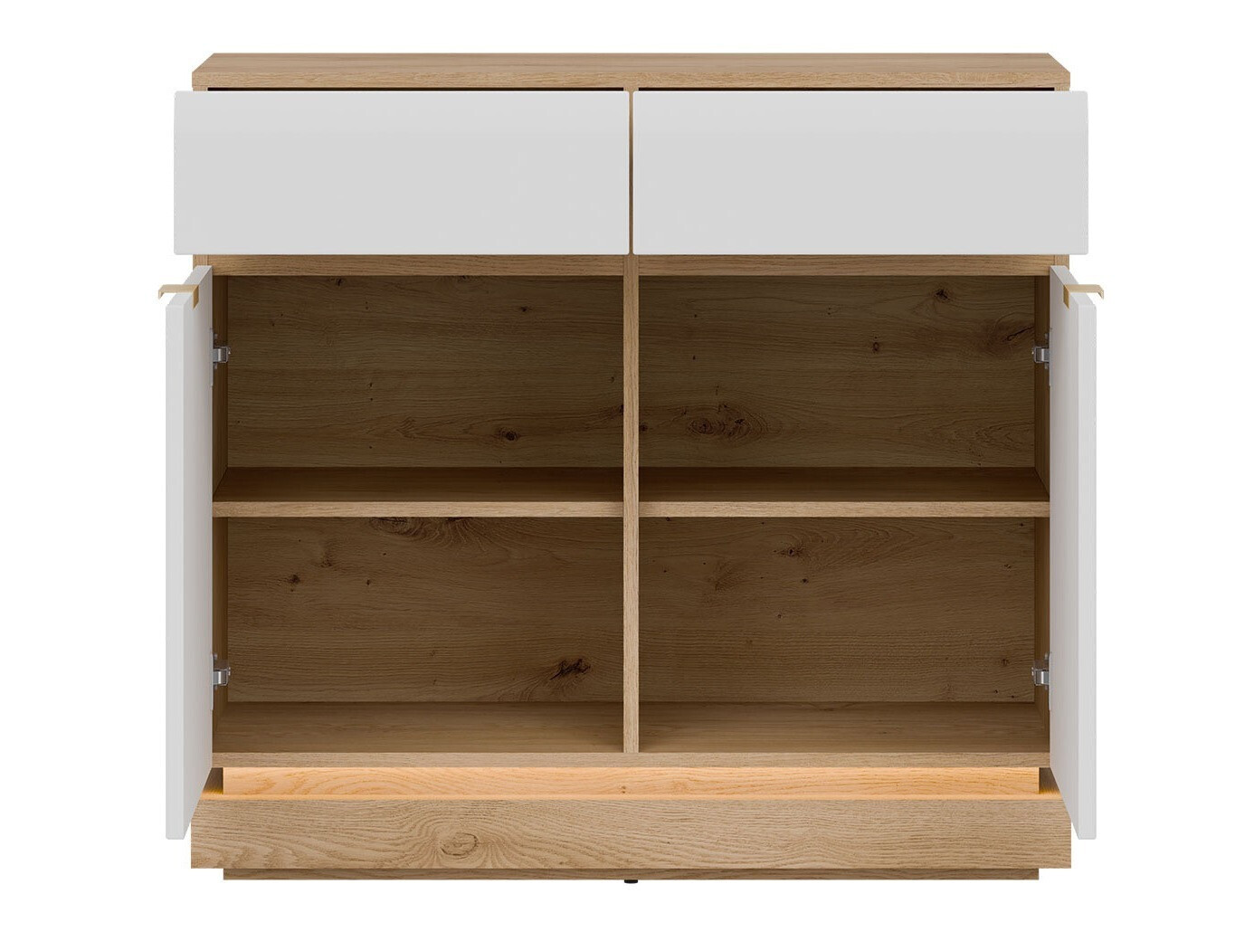 Kommóða Teselbu 102 (Hvítur + Eik)
