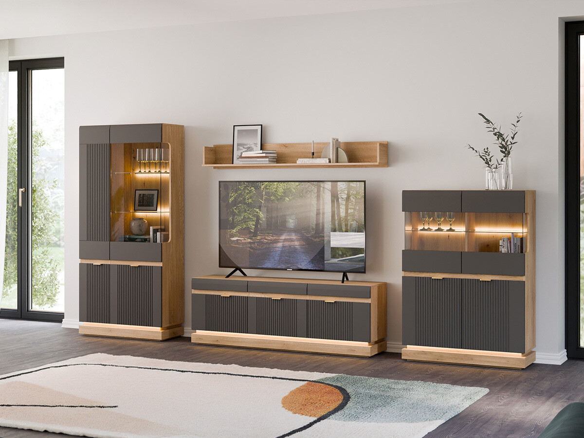 Stofusett Teselbu 116 (Antrasít + Eik)