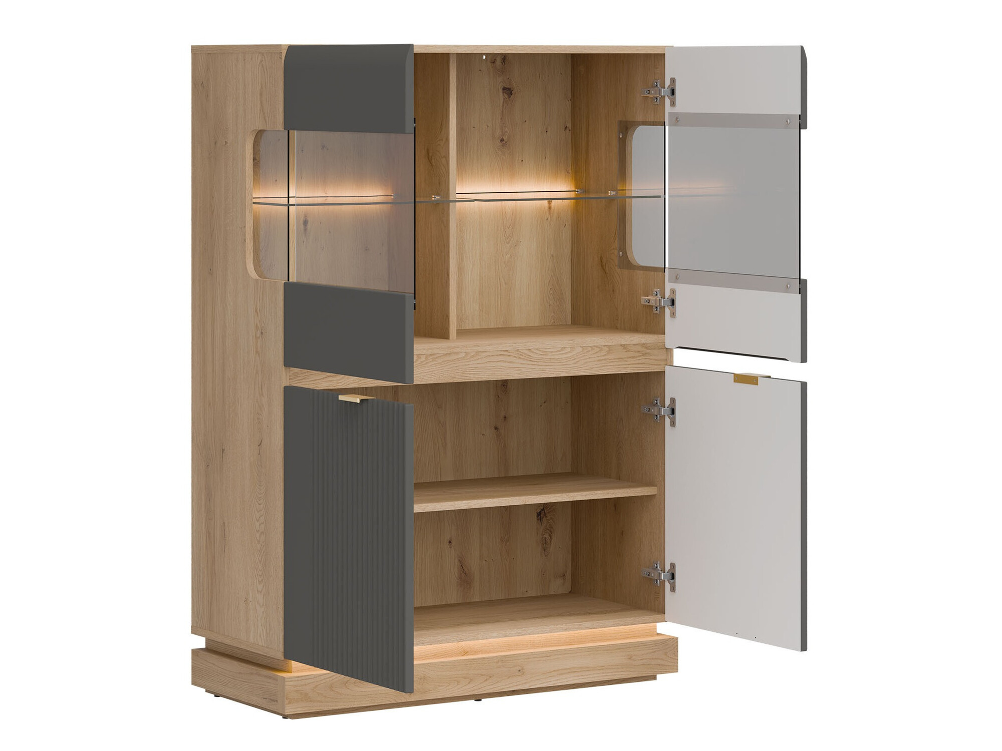 Stofusett Teselbu 116 (Grár + Eik)