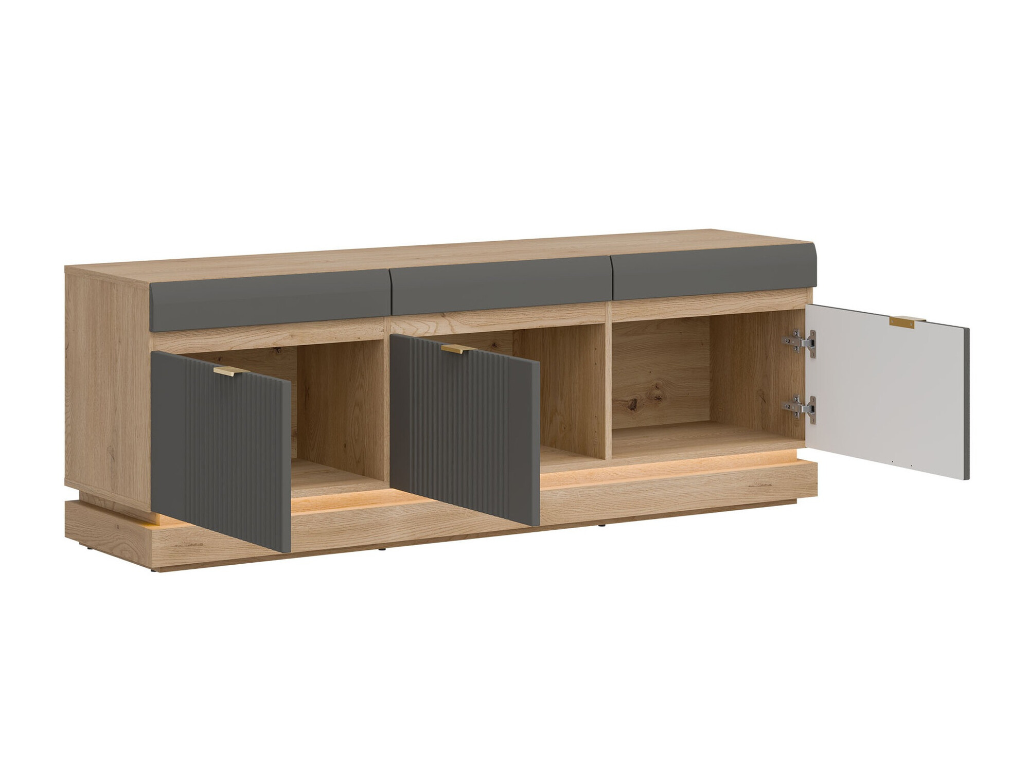 Stofusett Teselbu 116 (Grár + Eik)