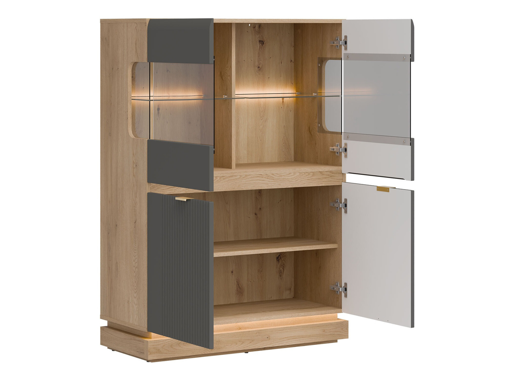 Stofusett Teselbu 116 (Grár + Eik)