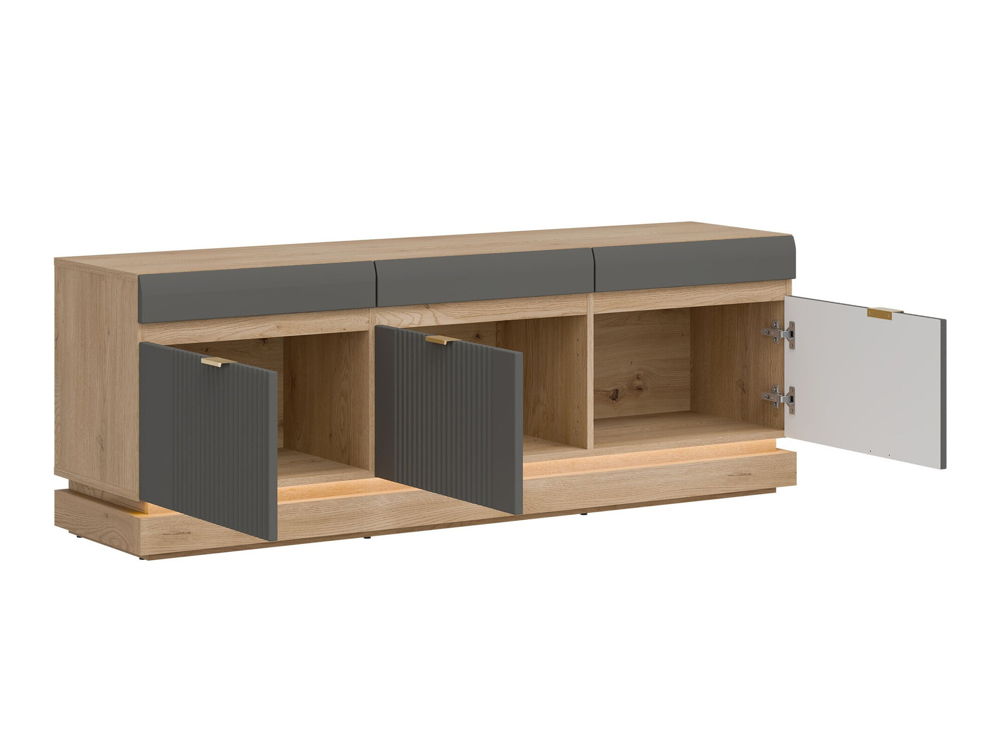 Stofusett Teselbu 116 (Grár + Eik)