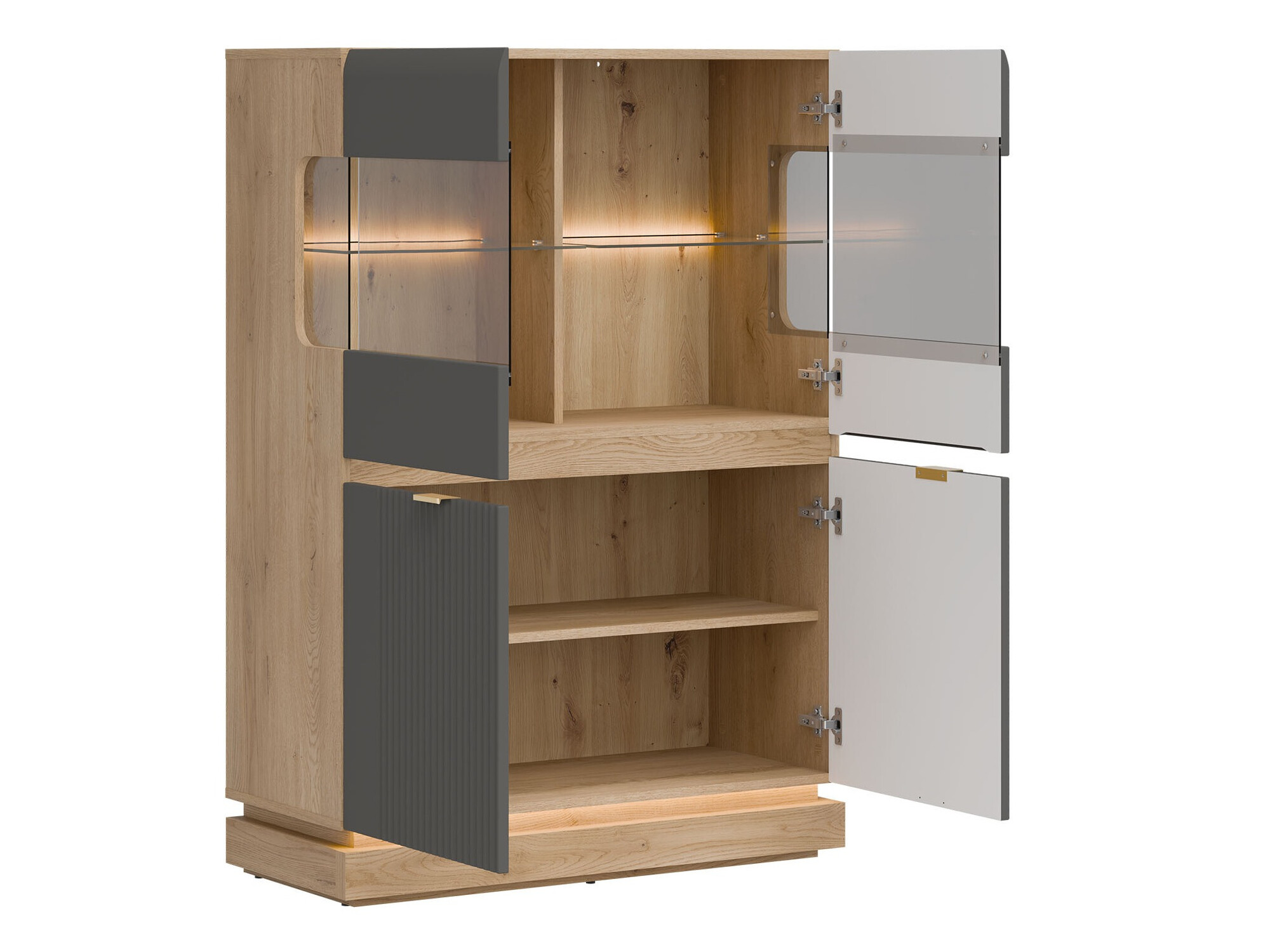 Stofusett Teselbu 116 (Grár + Eik)