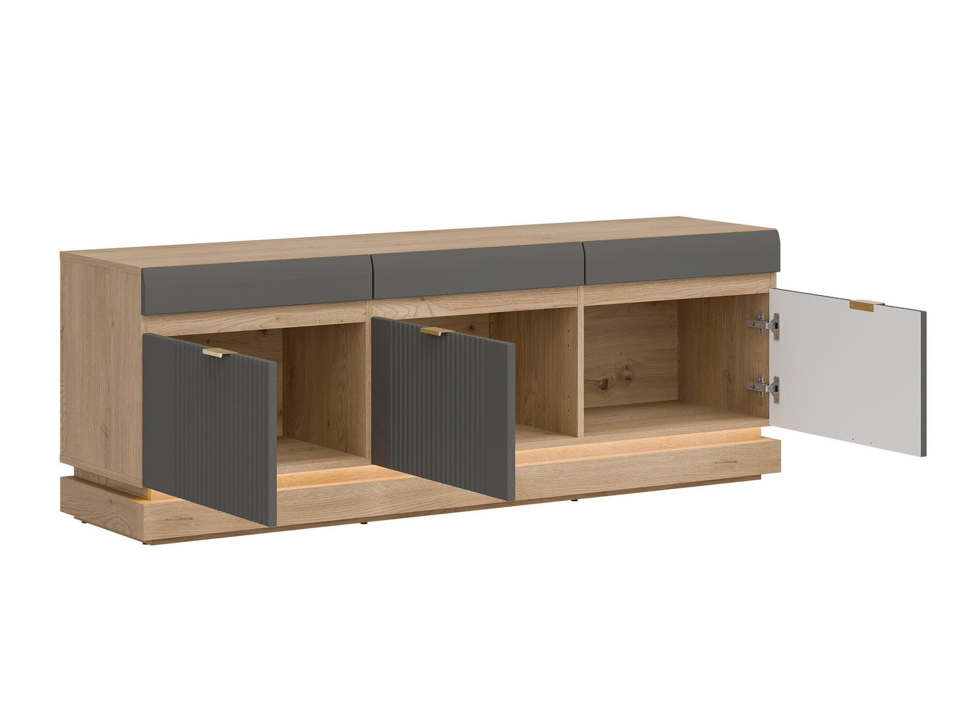 Stofusett Teselbu 116 (Grár + Eik)