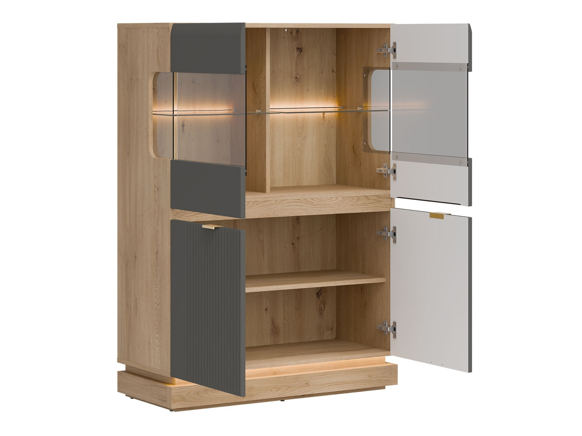 Stofusett Teselbu 116 (Grár + Eik)