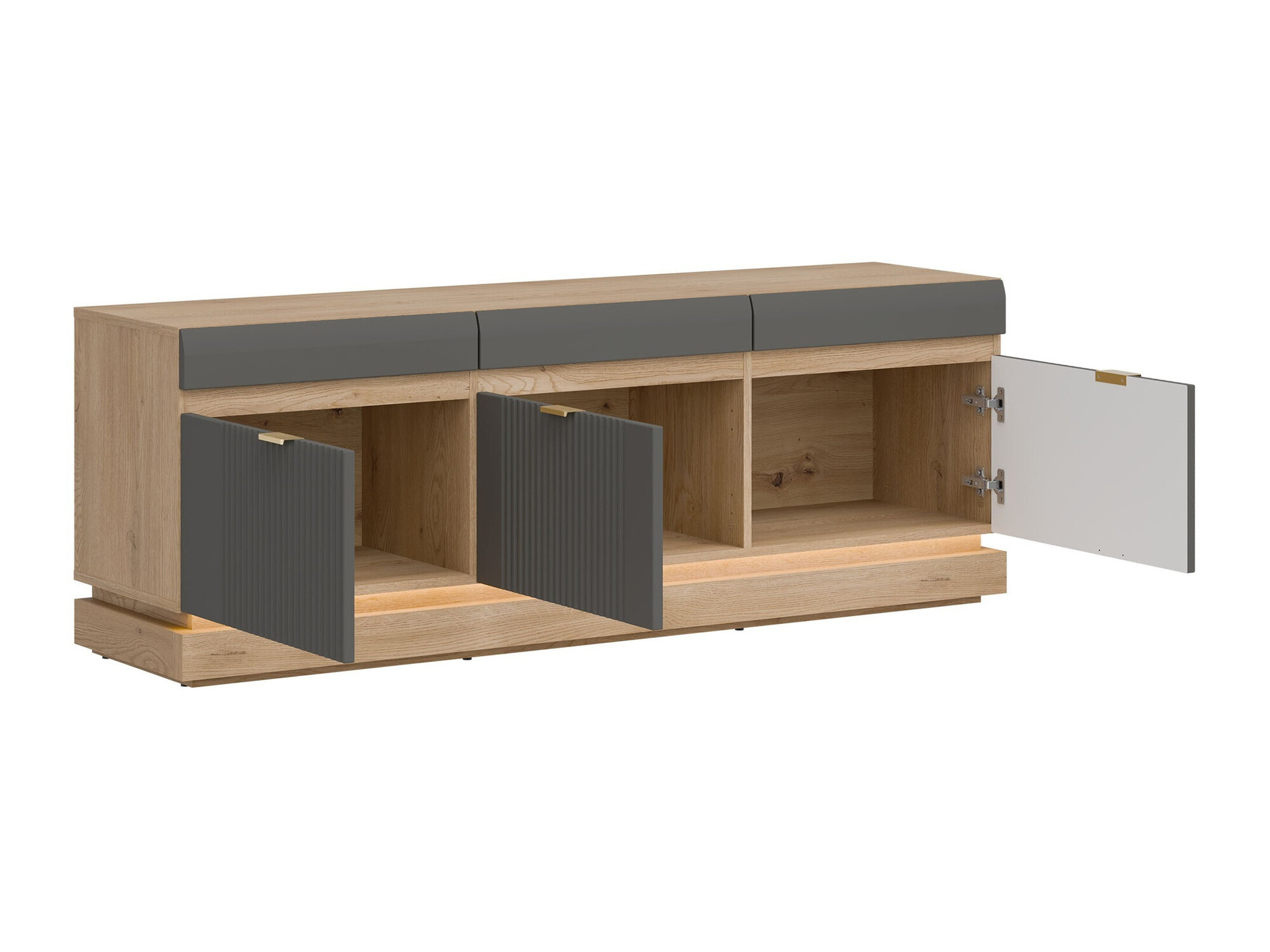 Stofusett Teselbu 116 (Grár + Eik)