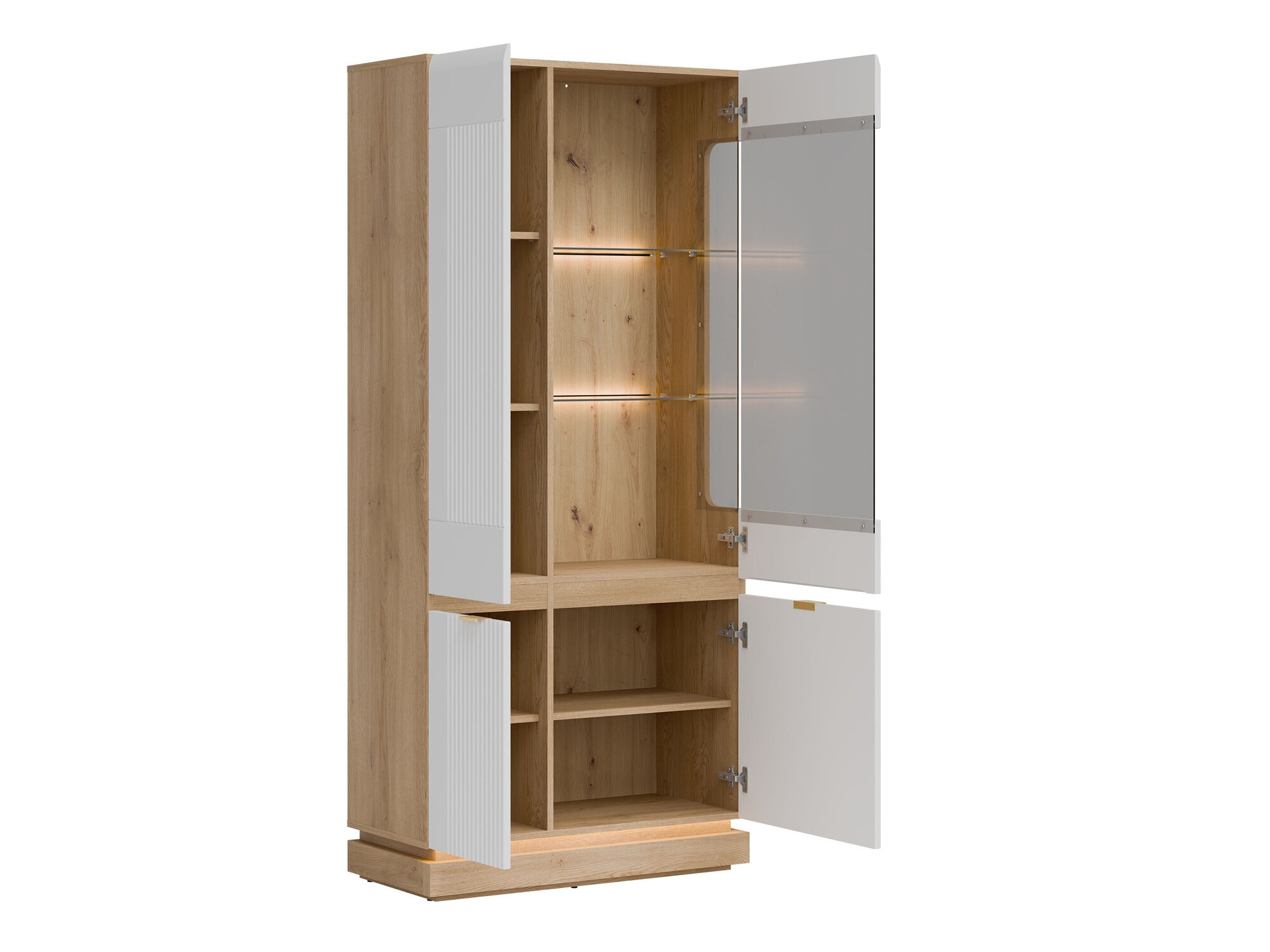 Stofusett Teselbu 116 (Hvítur + Eik)