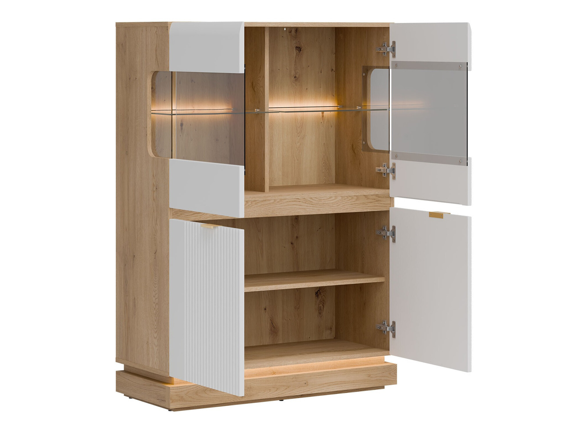 Stofusett Teselbu 116 (Hvítur + Eik)