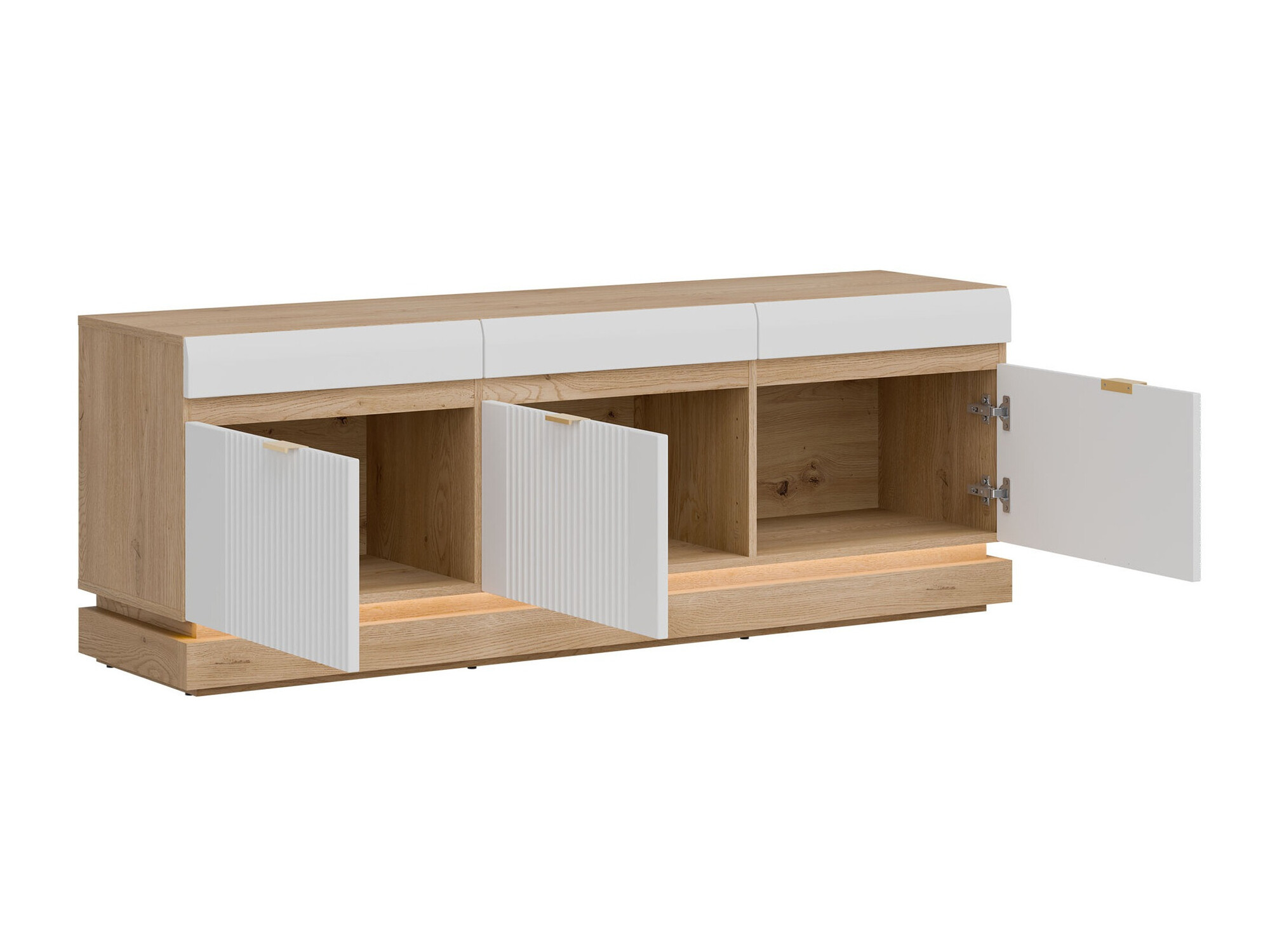Stofusett Teselbu 116 (Hvítur + Eik)