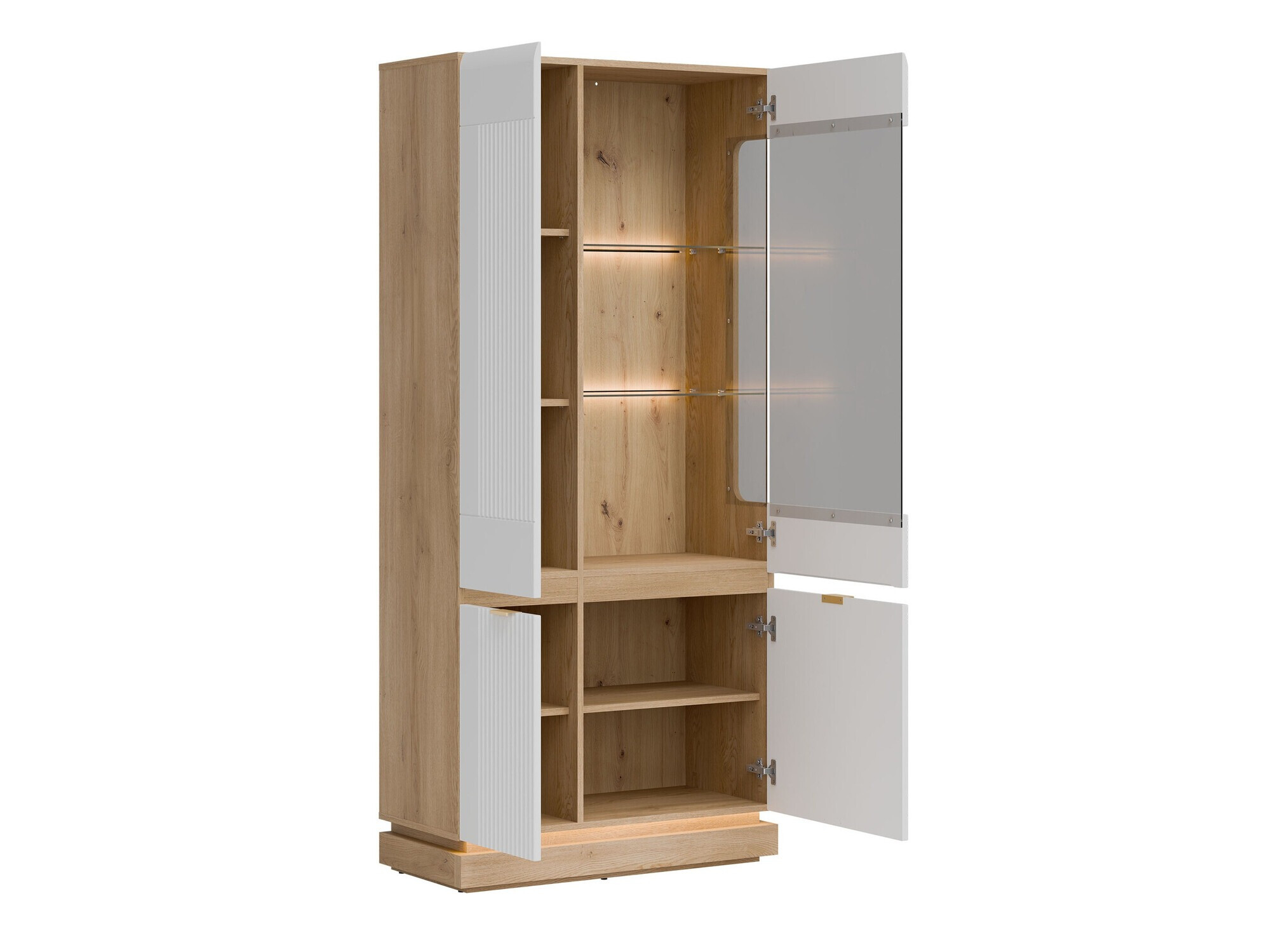 Stofusett Teselbu 116 (Hvítur + Eik)