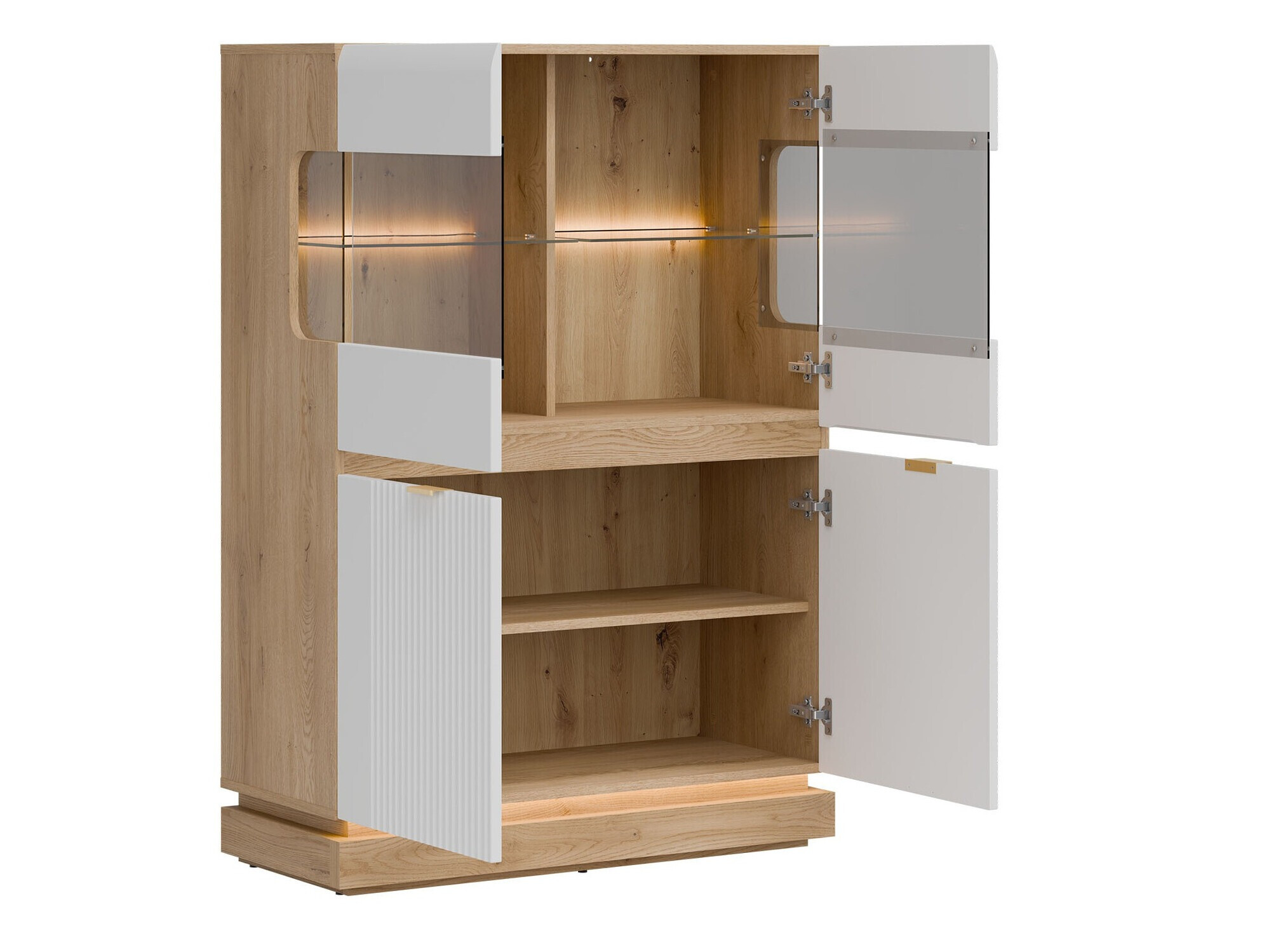 Stofusett Teselbu 116 (Hvítur + Eik)