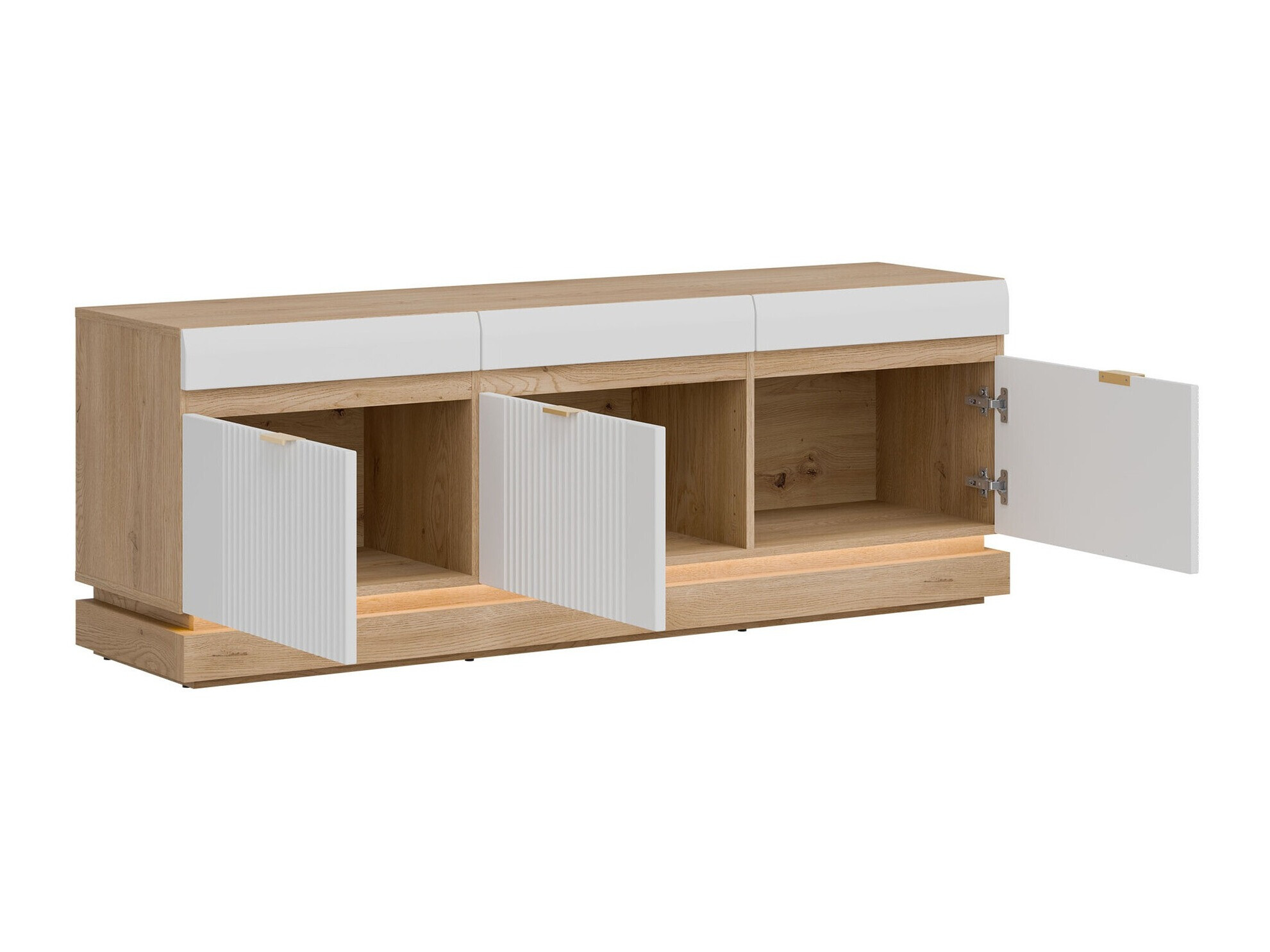 Stofusett Teselbu 116 (Hvítur + Eik)