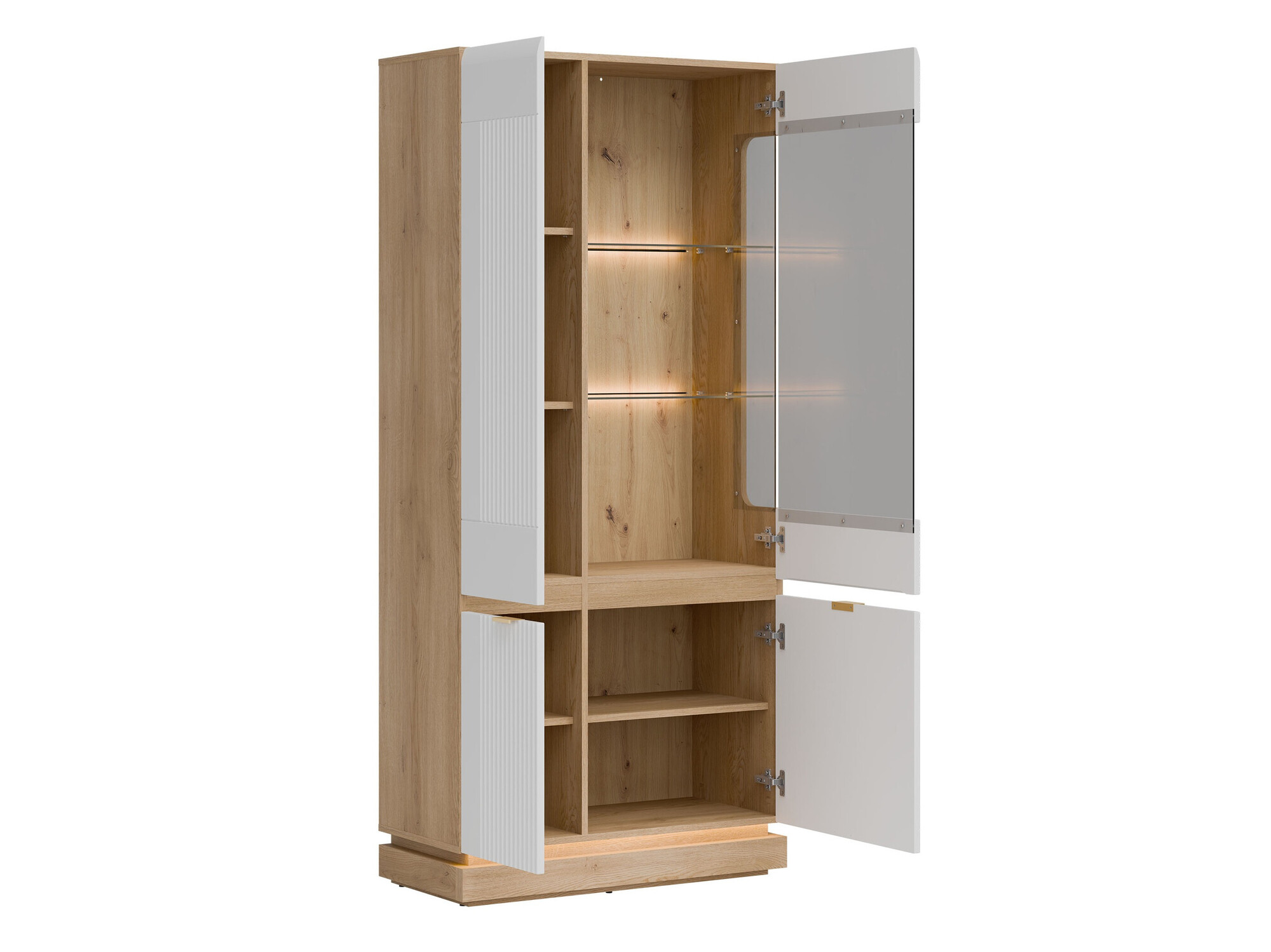 Stofusett Teselbu 116 (Hvítur + Eik)