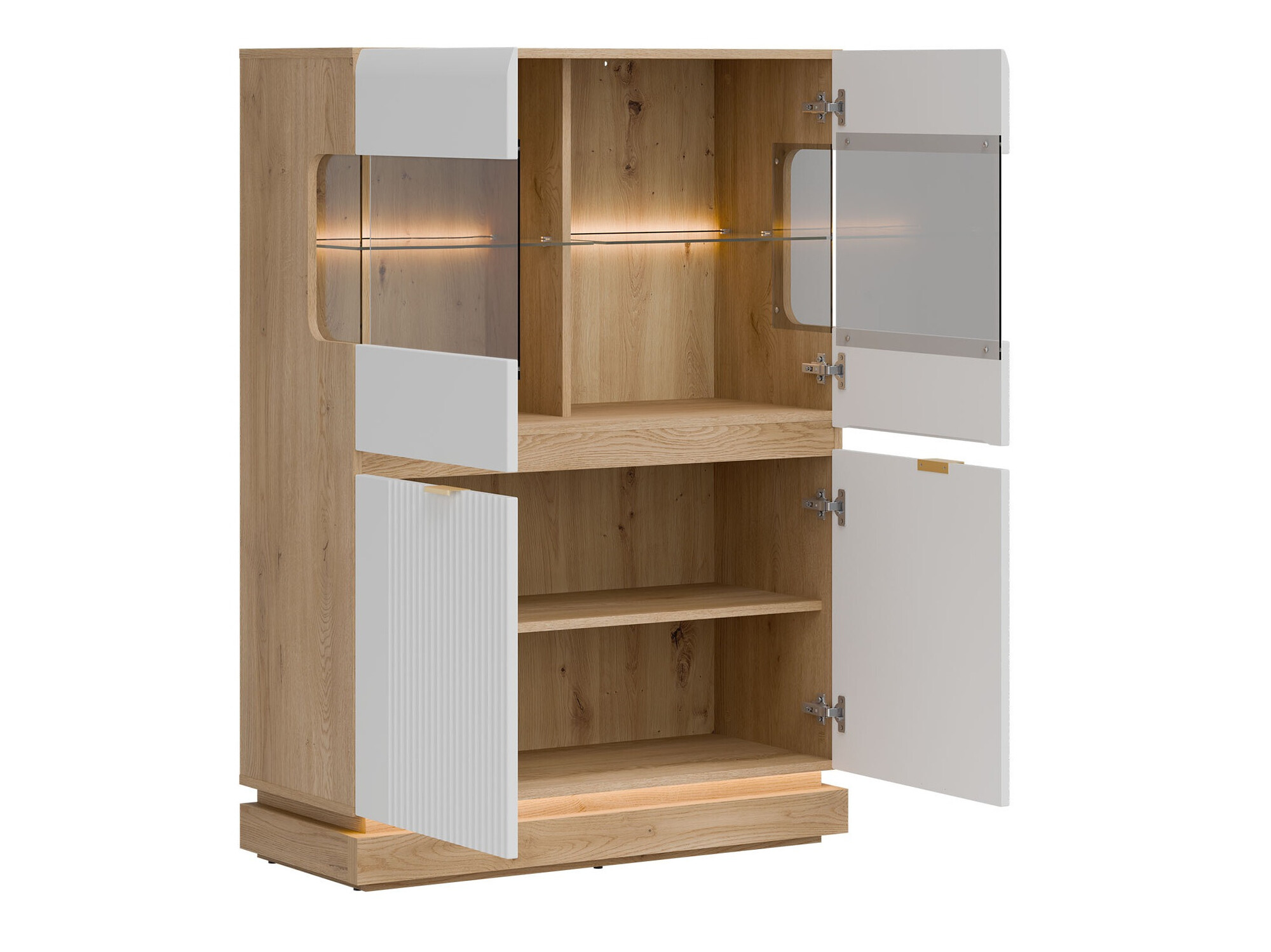 Stofusett Teselbu 116 (Hvítur + Eik)