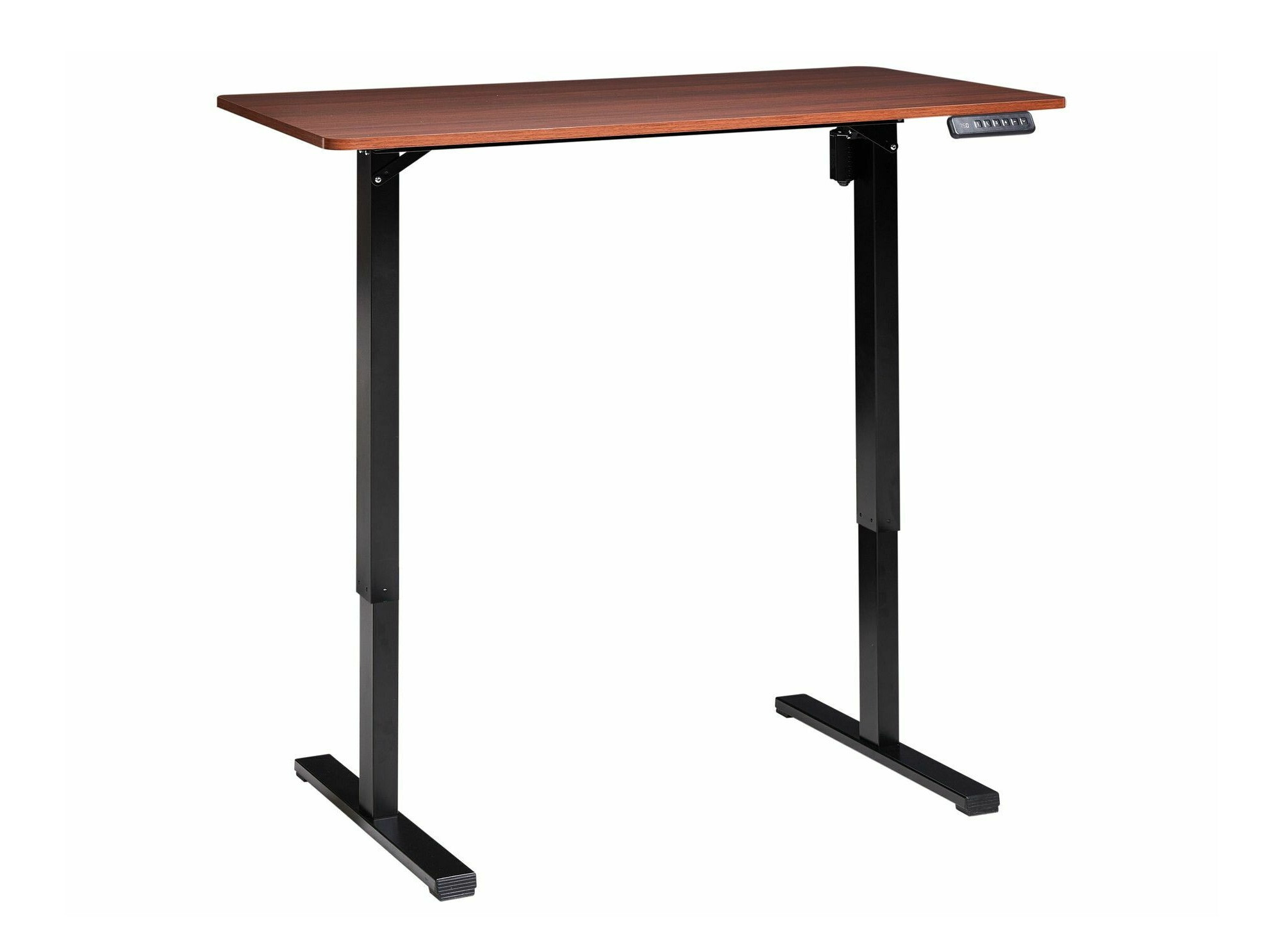 Hæðarstillanlegt skrifborð Berwyn 2639 (Dökkbrúnn + Svartur)