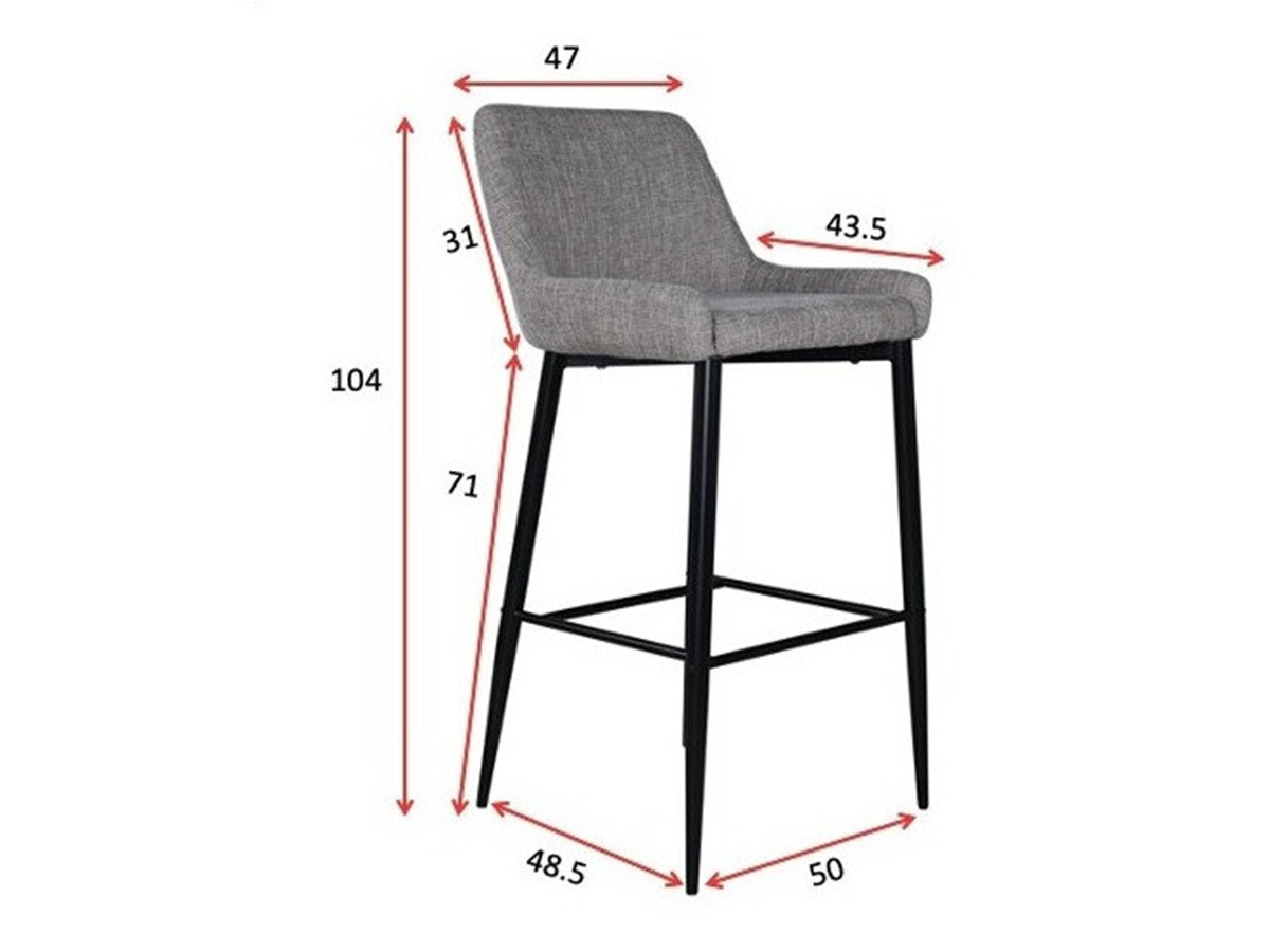 Barstóll Dallas 2647 (Dökkgrár + Eik)