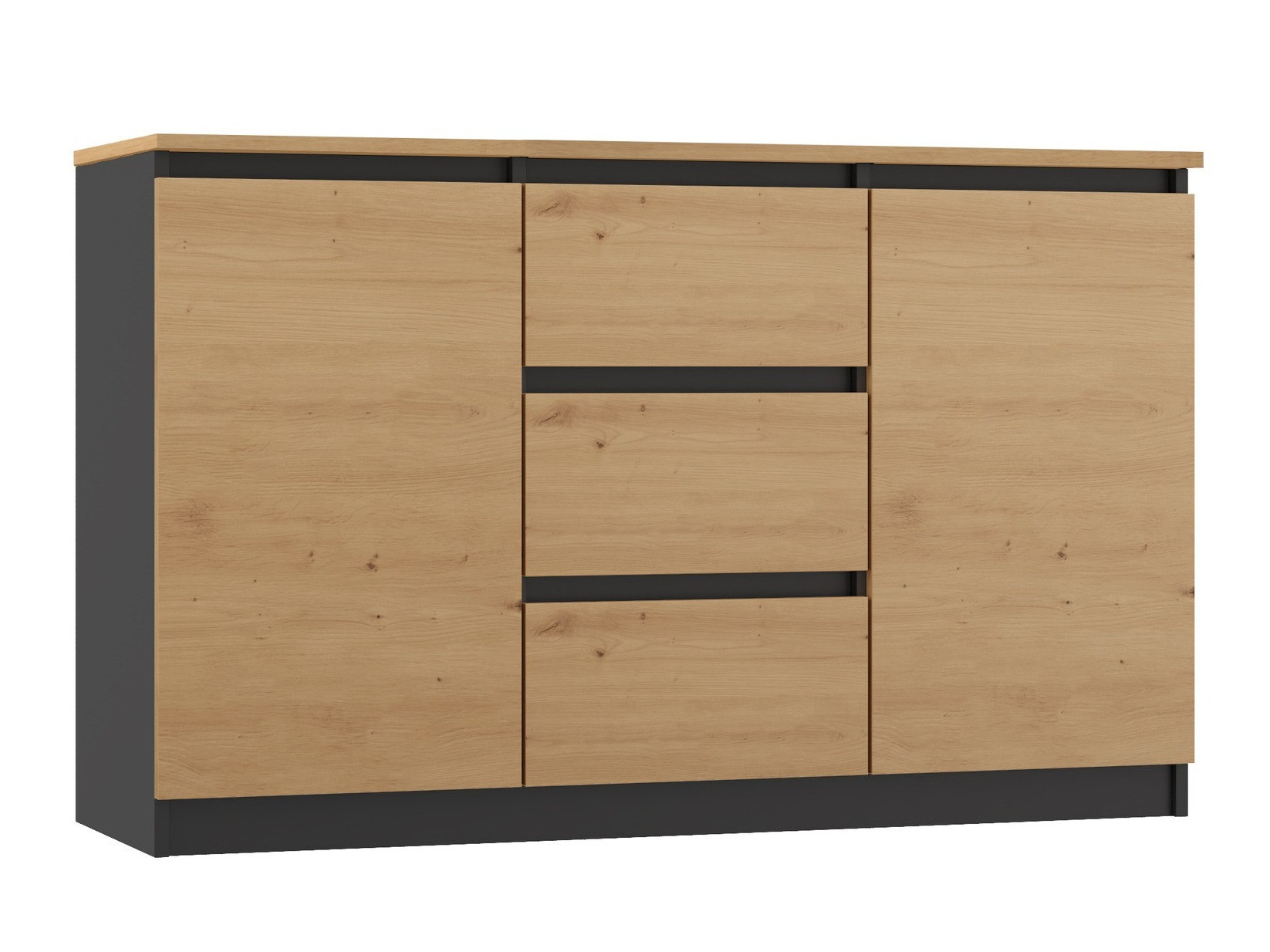 Kommóða Elbvelu 112 (Artisan-eik + Antrasít)