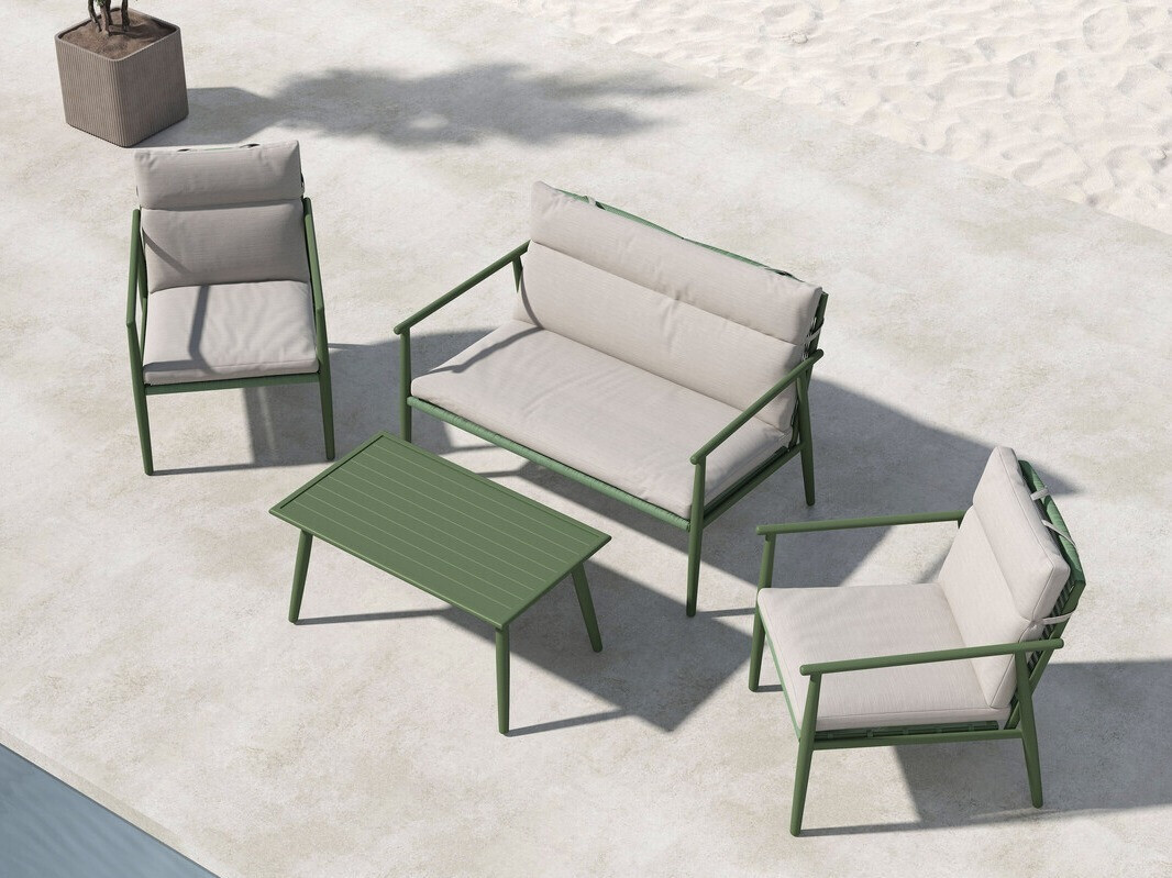 Útihúsgagnasett Dallas 4831 (Grænn + Beige)