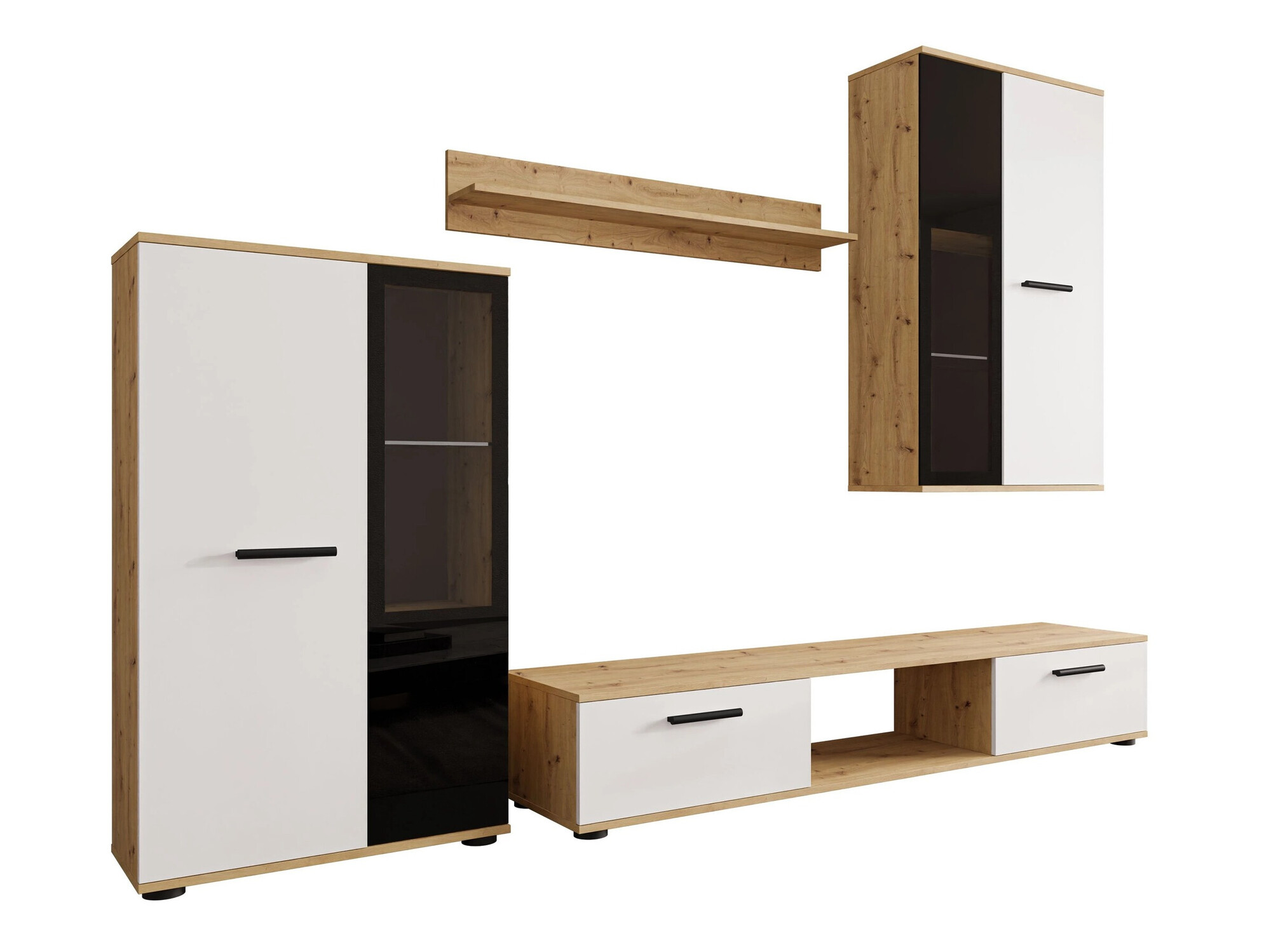 Stofusett Genio (Artisan-eik + Hvítur)