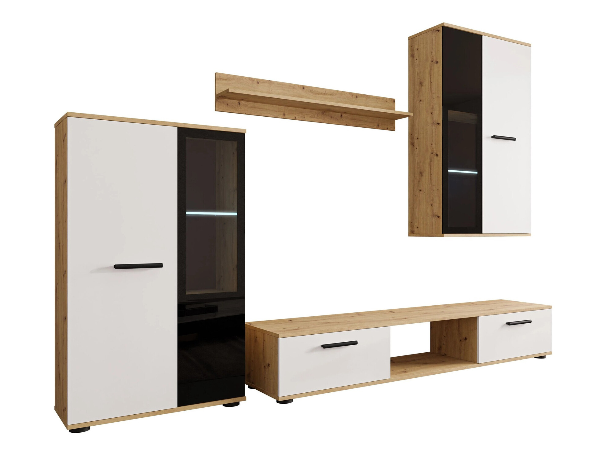 Stofusett Genio (Artisan-eik + Hvítur)