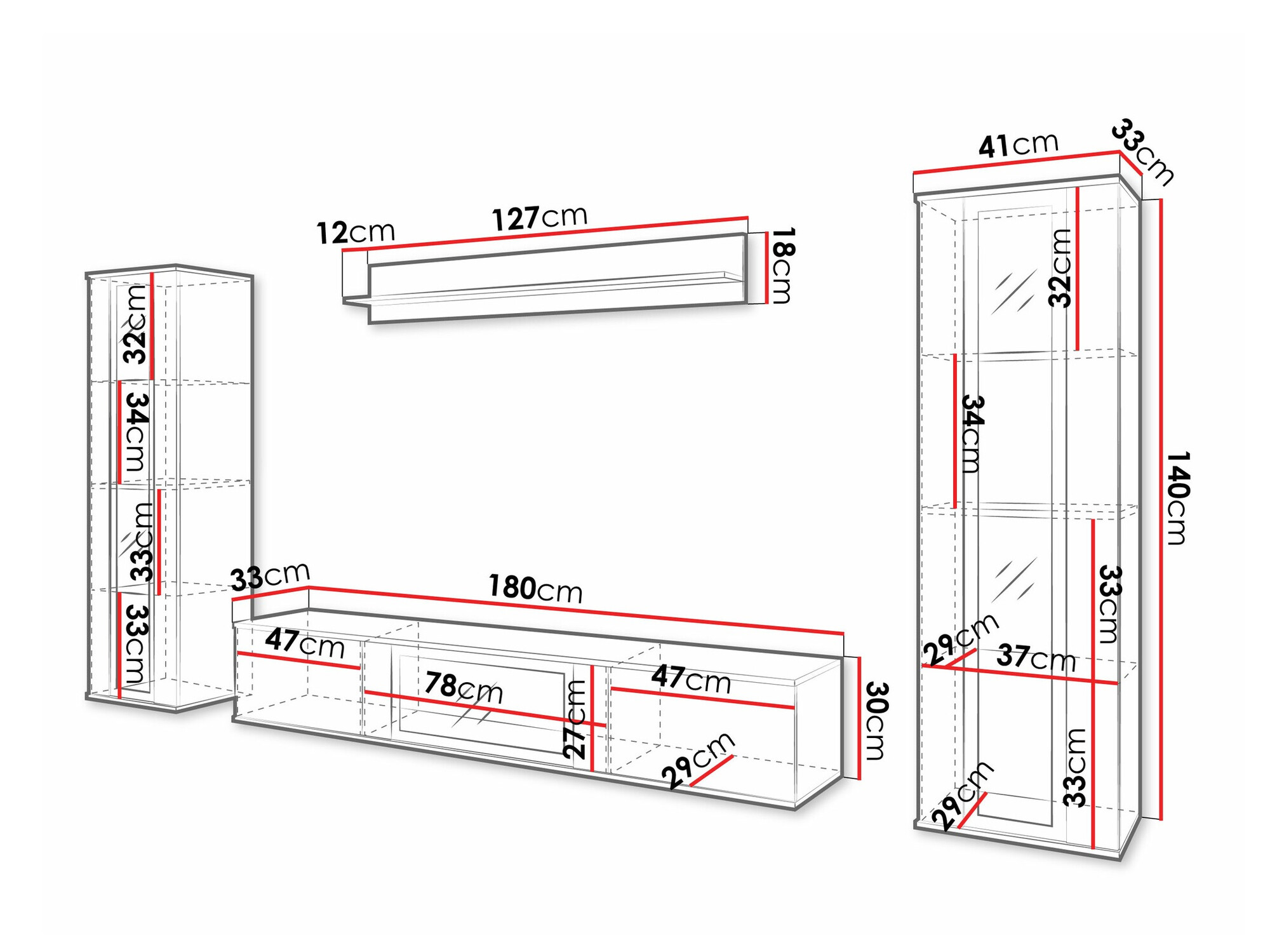 Stofusett Torcame 103 (Svartur)