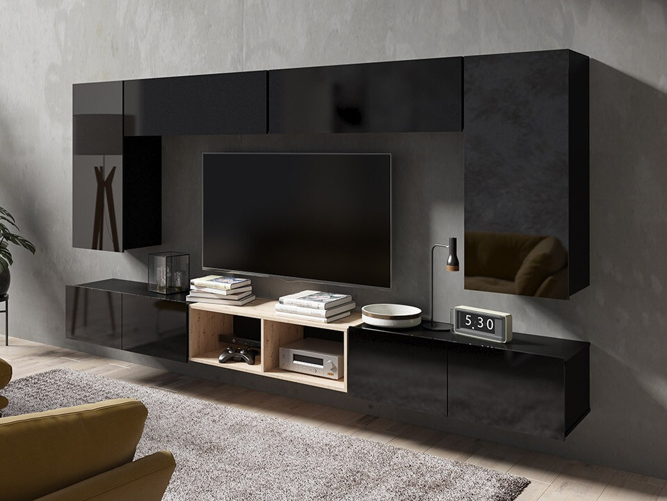 Stofusett Remus XXIII (Svartur + Svart háglans + Artisan-eik)