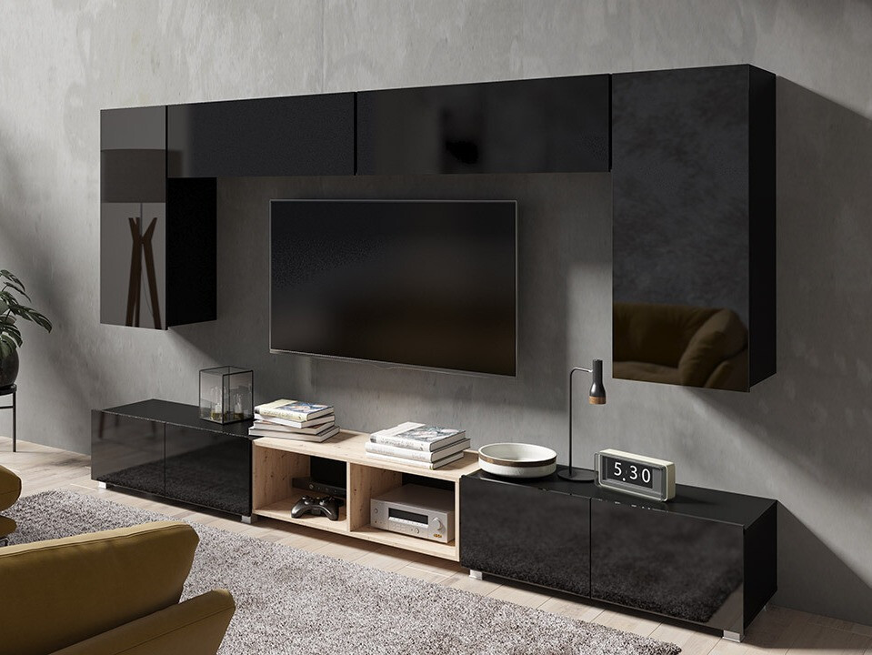 Stofusett Remus XXIII (Svartur + Svart háglans + Artisan-eik)