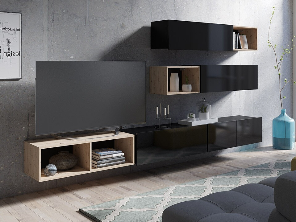 Stofusett Remus XXV (Svartur + Svart háglans + Artisan-eik)