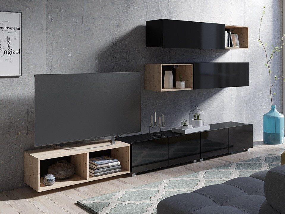Stofusett Remus XXV (Svartur + Svart háglans + Artisan-eik)
