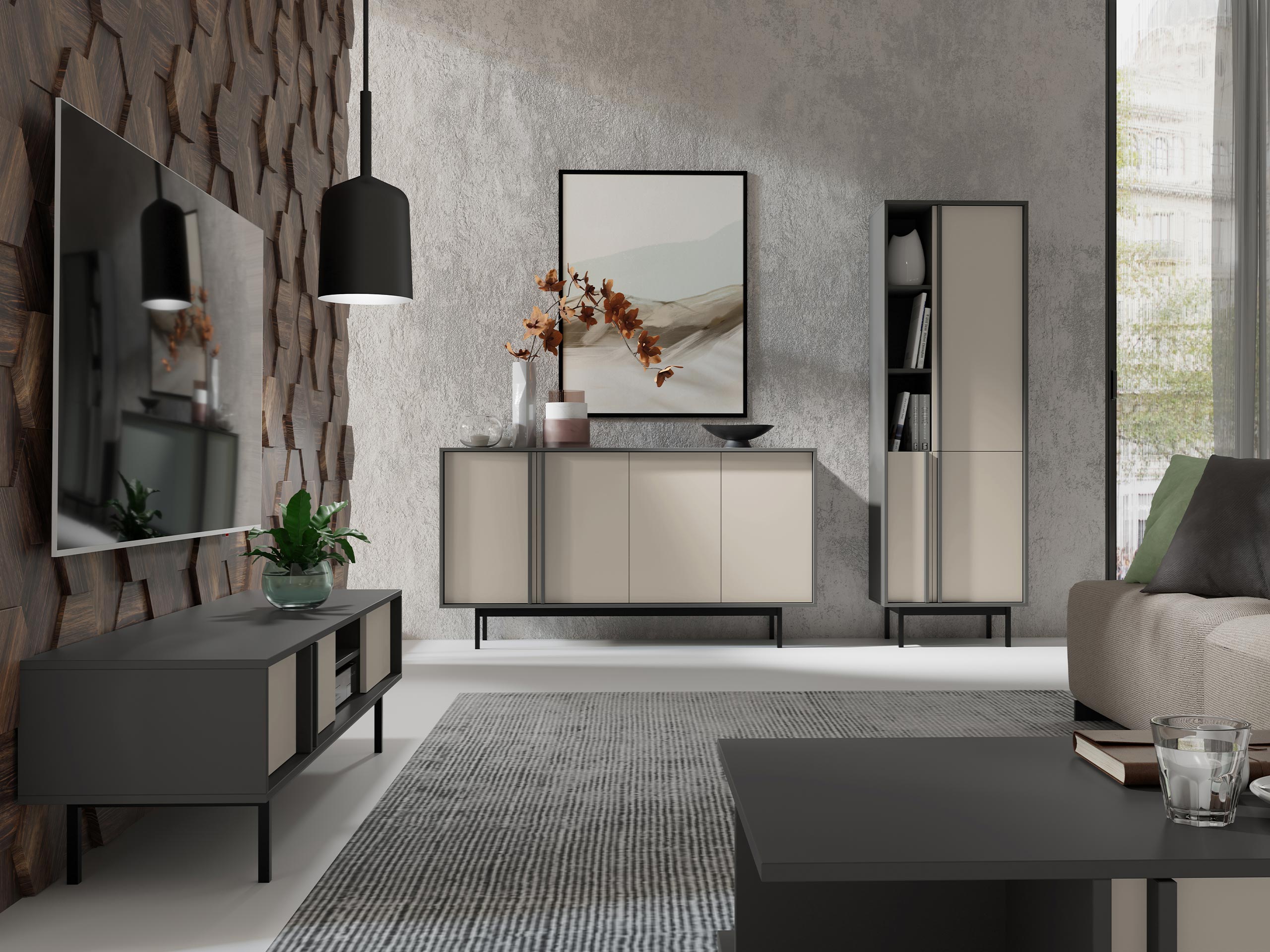Stofusett Levali 115 (Beige)
