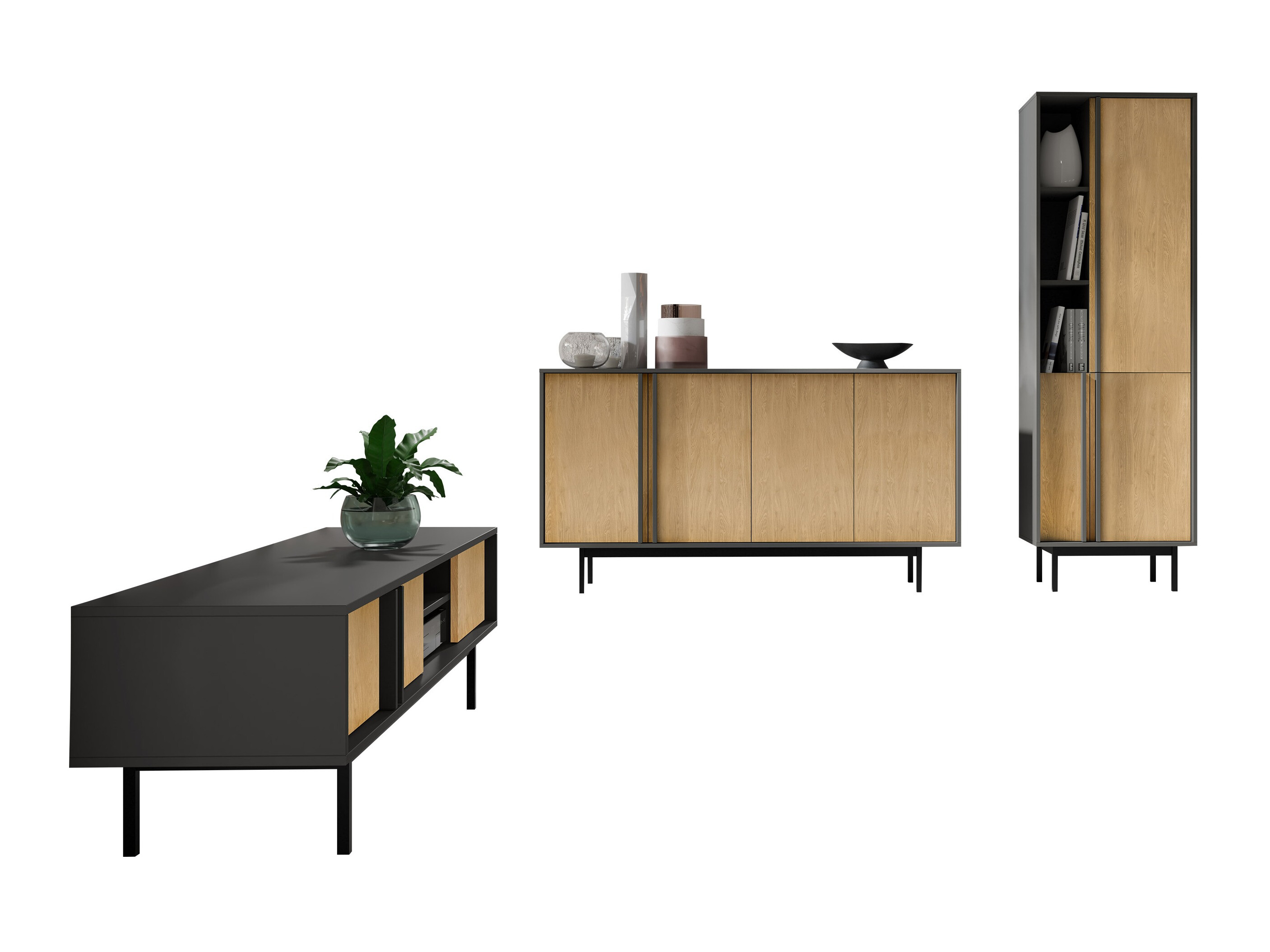 Stofusett Levali 115 (Eik)