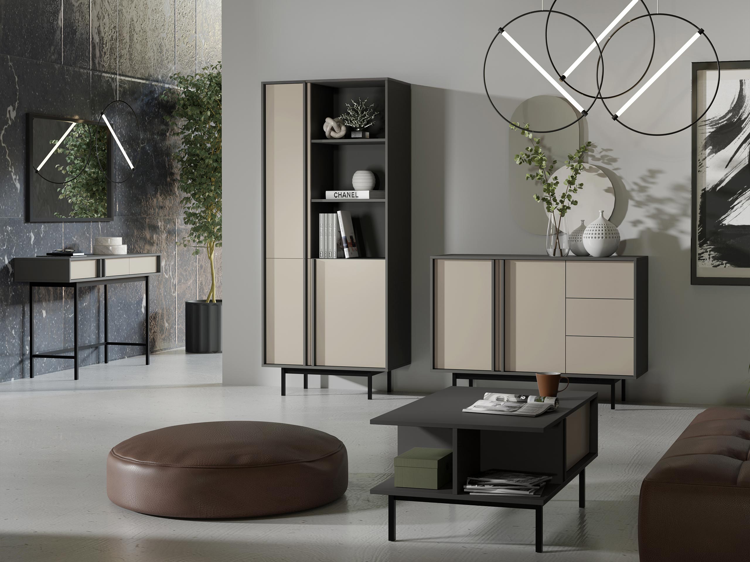Stofusett Levali 117 (Beige)