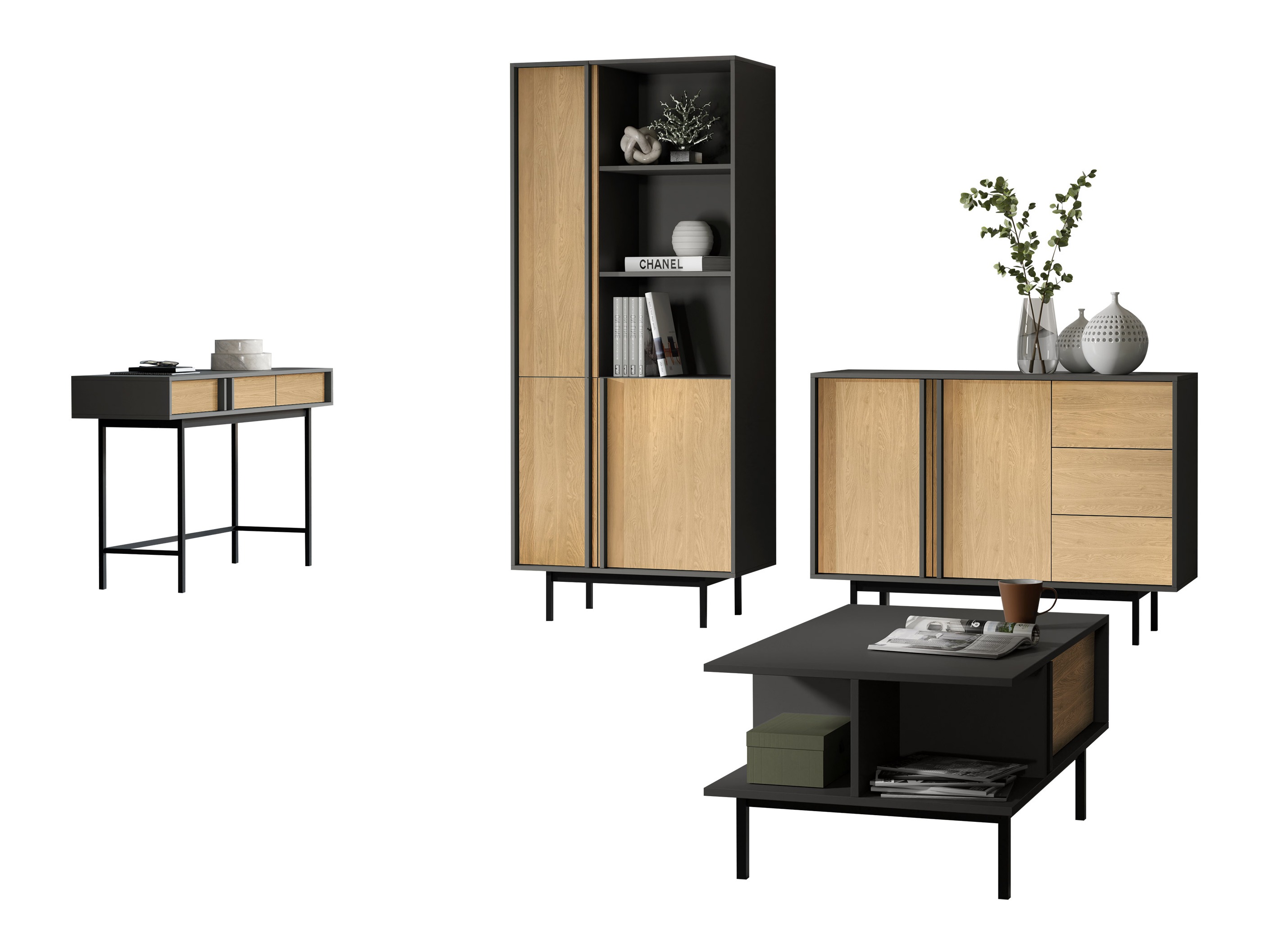 Stofusett Levali 117 (Eik)