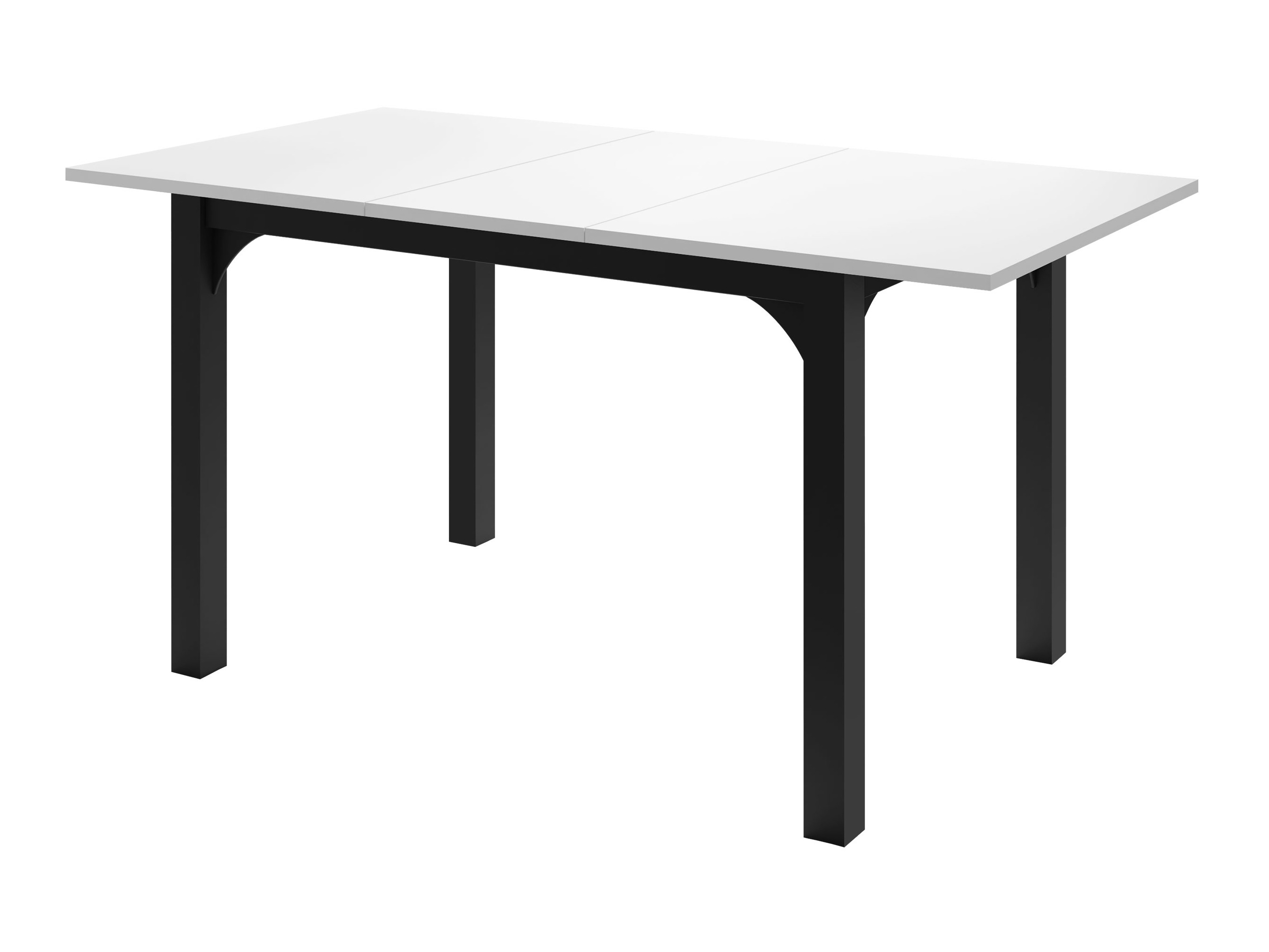 Borð Oswego 135 (Hvítur marmari + Svartur)