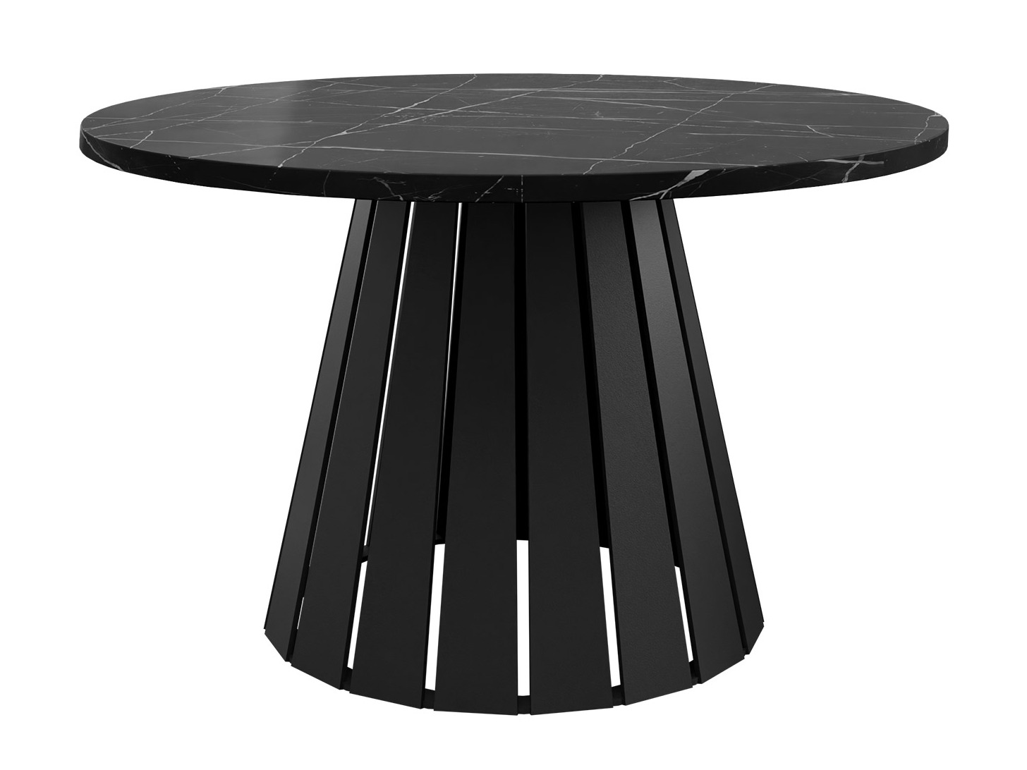 Sófaborð Oswego 134 (Svartur + Svartur marmari)