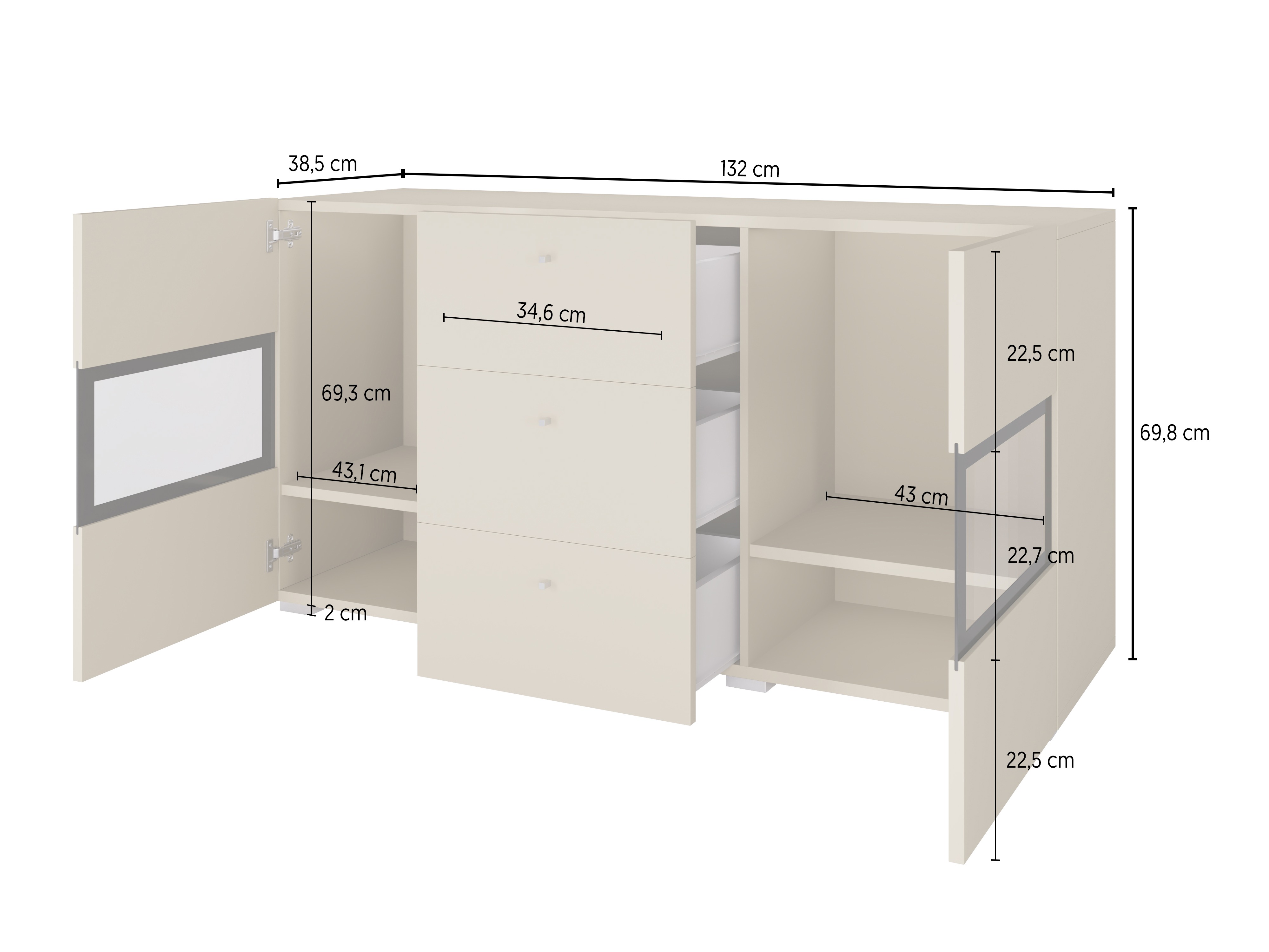 Kommóða Serodeu 101 (Beige)